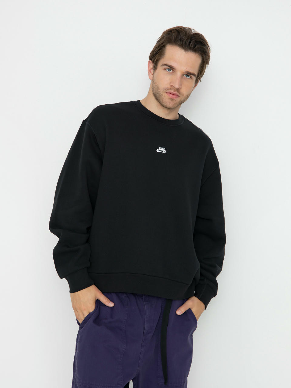 Bluza Nike SB Essential Logo Crew (black/white)