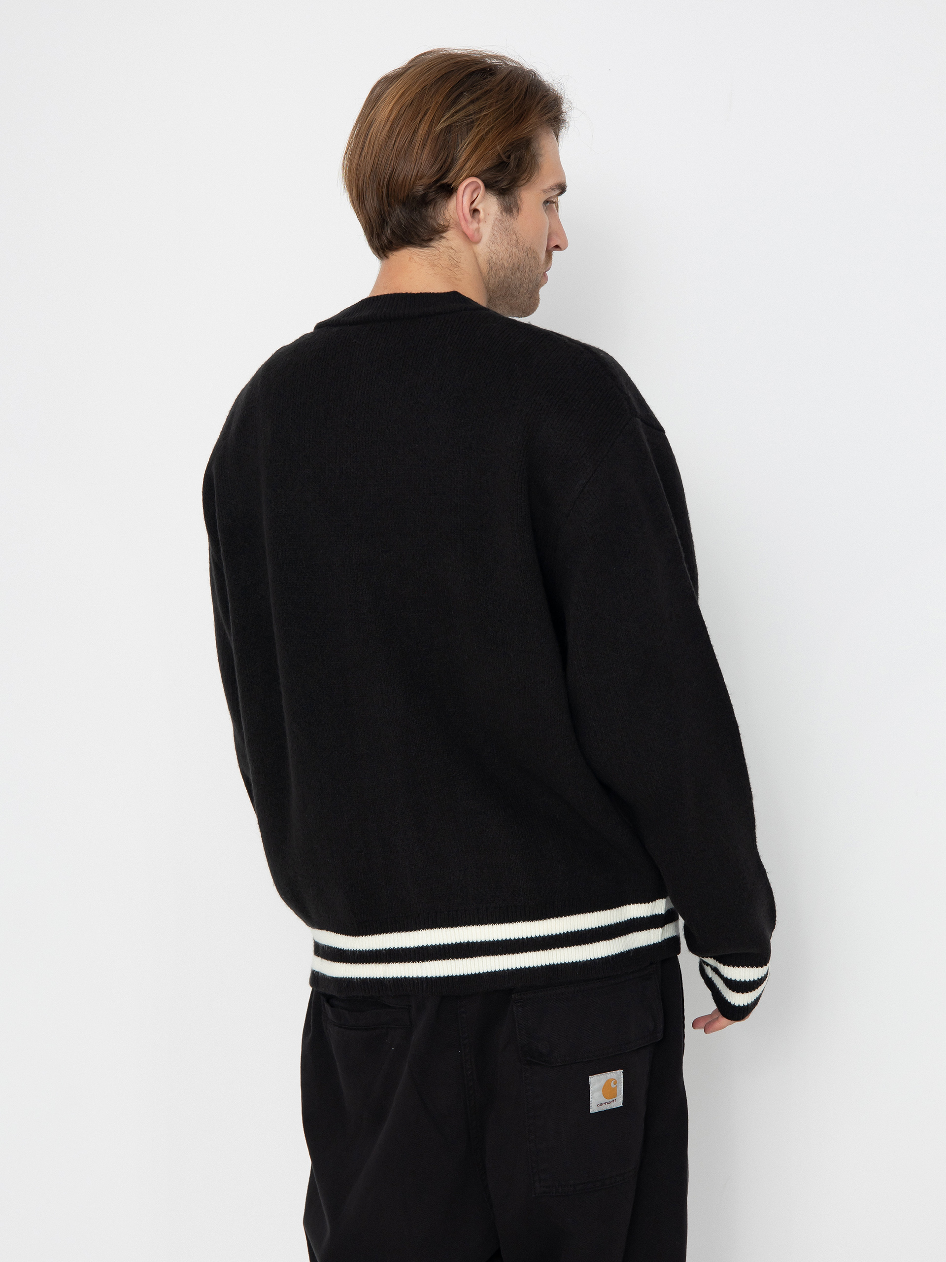 Sweter Carhartt WIP Brown Ducks Cardigan (black/wax)
