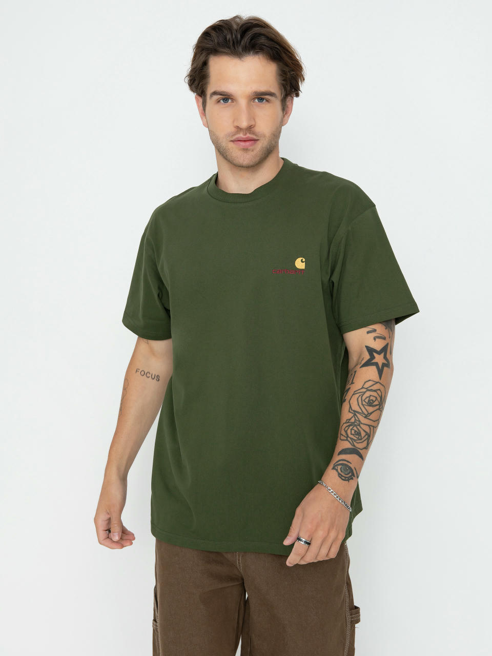 T-shirt Carhartt WIP American Script (tarragon)