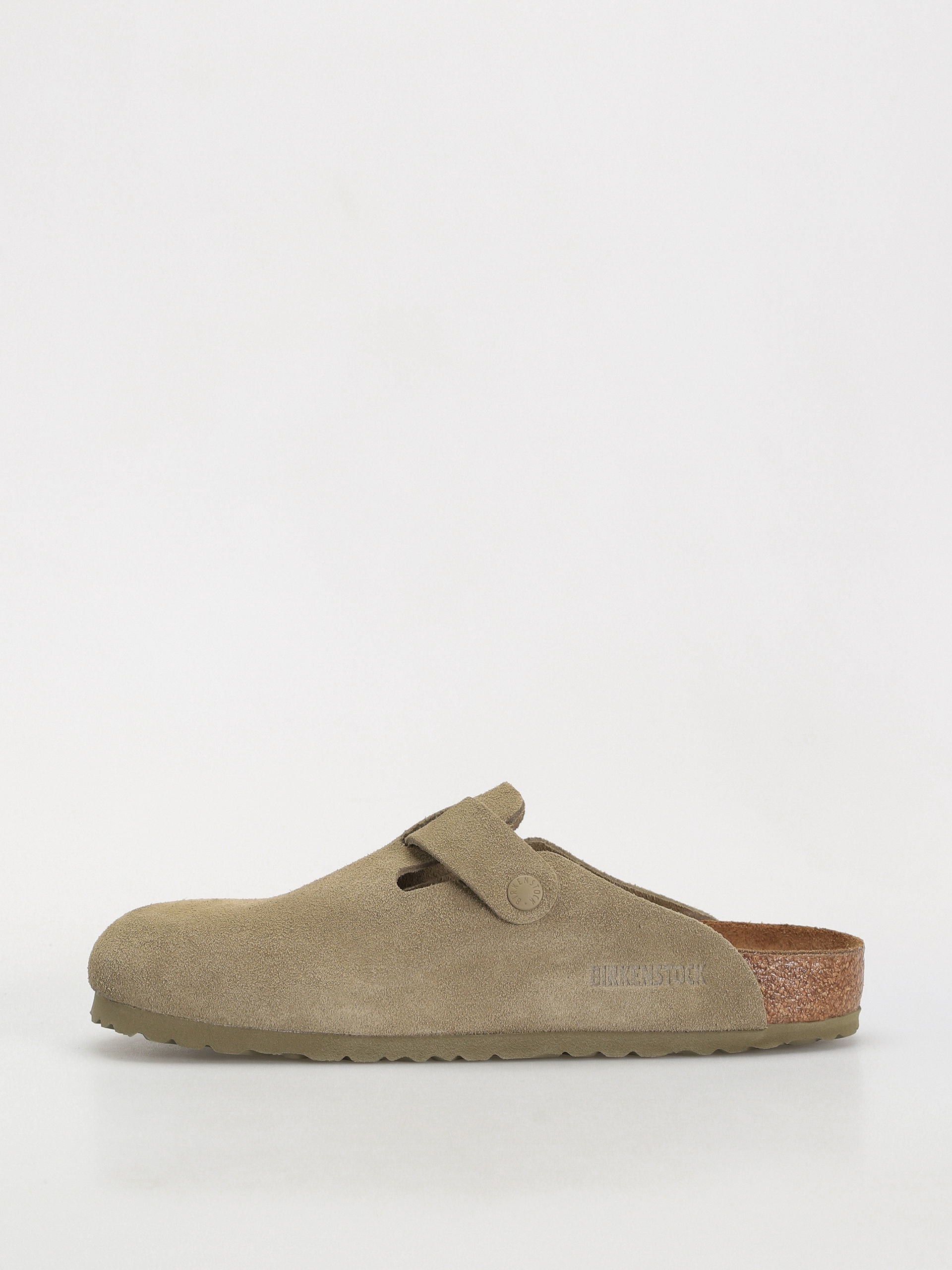 Klapki Birkenstock Boston Suede Leather Regular (faded khaki)