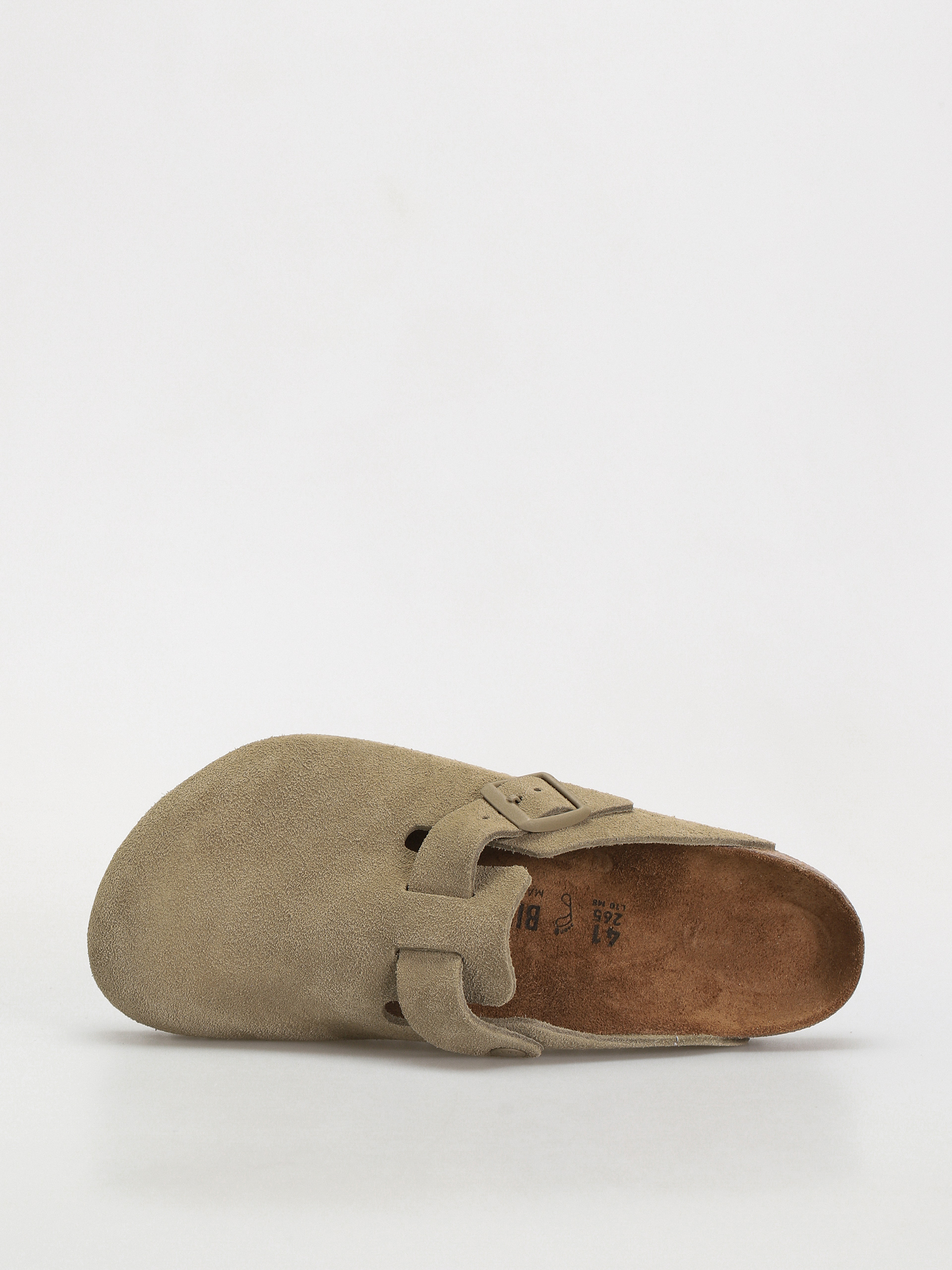 Klapki Birkenstock Boston Suede Leather Regular (faded khaki)
