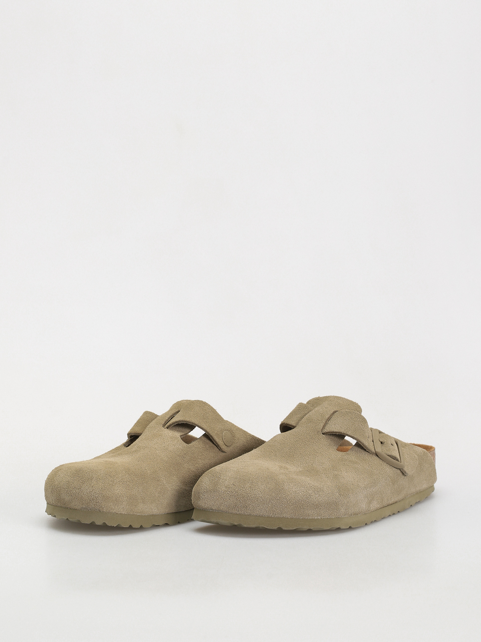 Klapki Birkenstock Boston Suede Leather Regular (faded khaki)