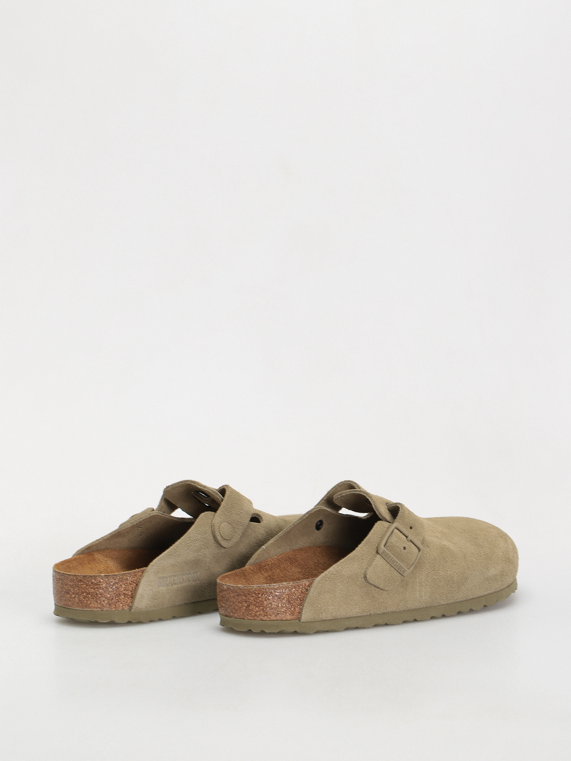 Klapki Birkenstock Boston Suede Leather Regular (faded khaki)