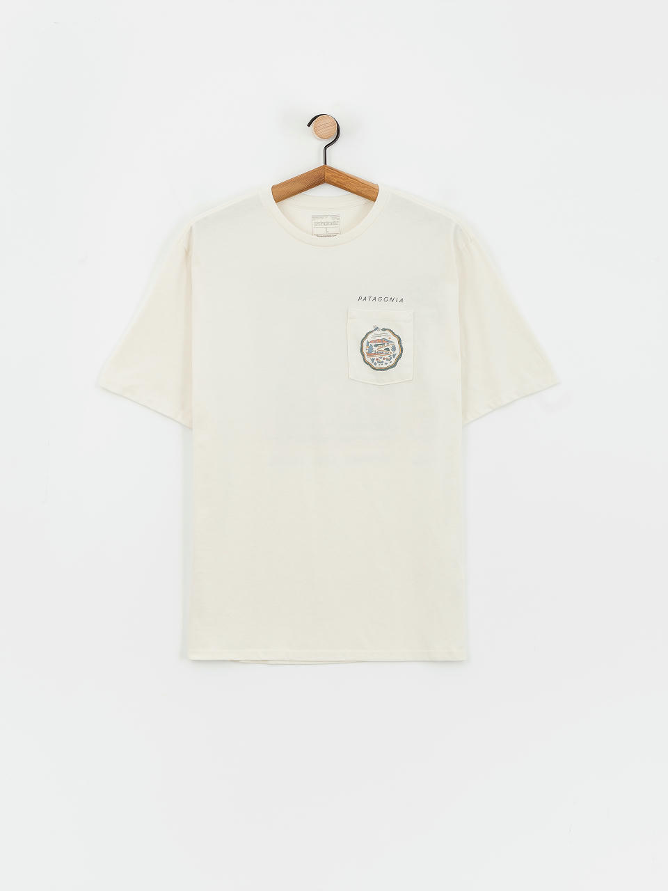 T-shirt Patagonia Commontrail Pocket Responsibili (birch white)