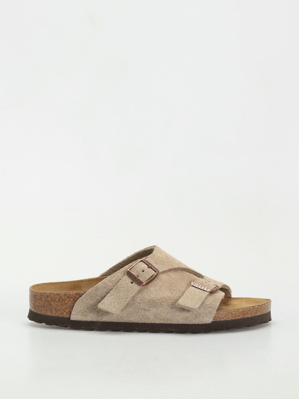 Klapki Birkenstock Zürich Suede Leather Narrow Wmn (taupe)