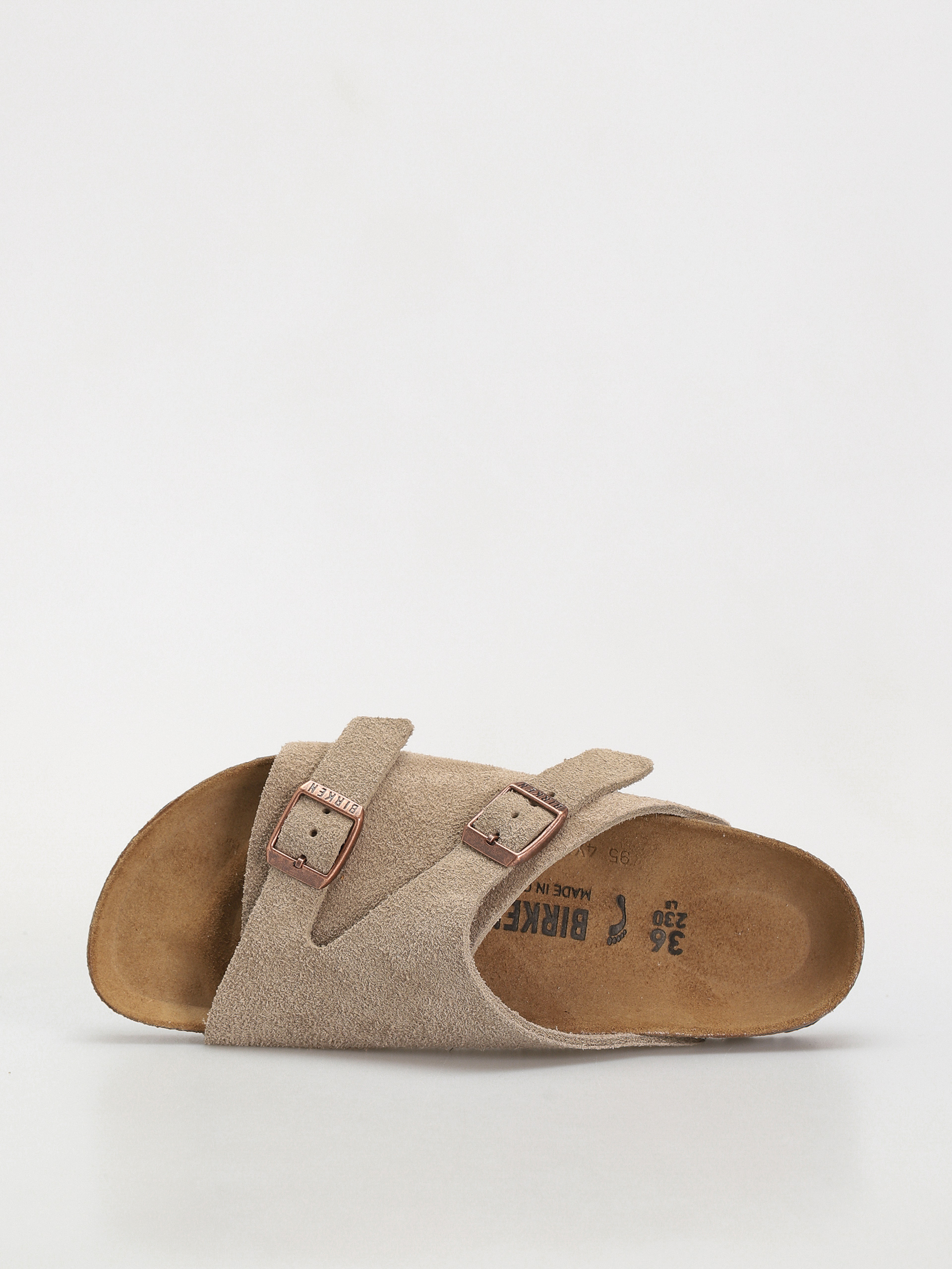 Klapki Birkenstock Zürich Suede Leather Narrow Wmn (taupe)