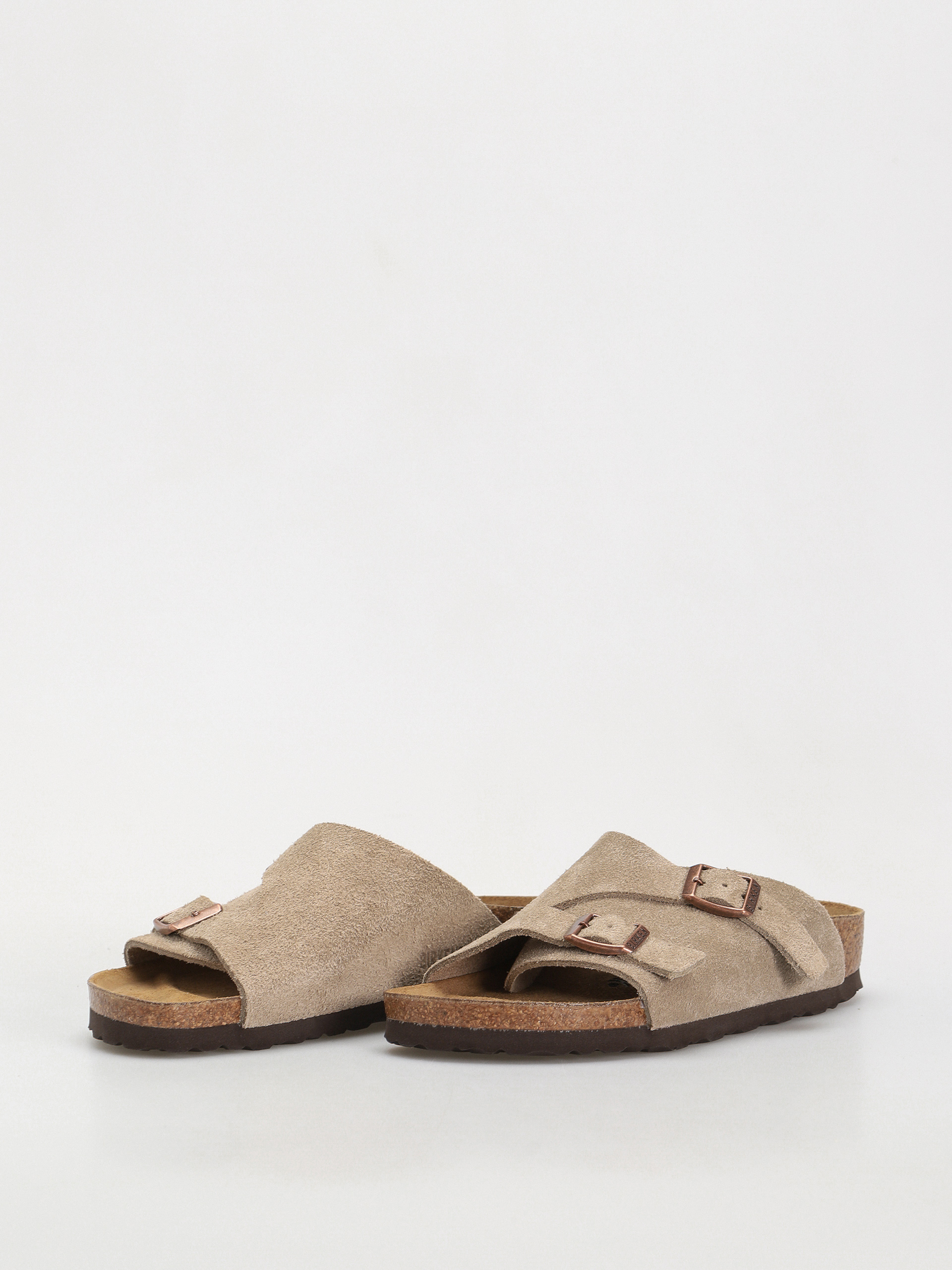 Klapki Birkenstock Zürich Suede Leather Narrow Wmn (taupe)