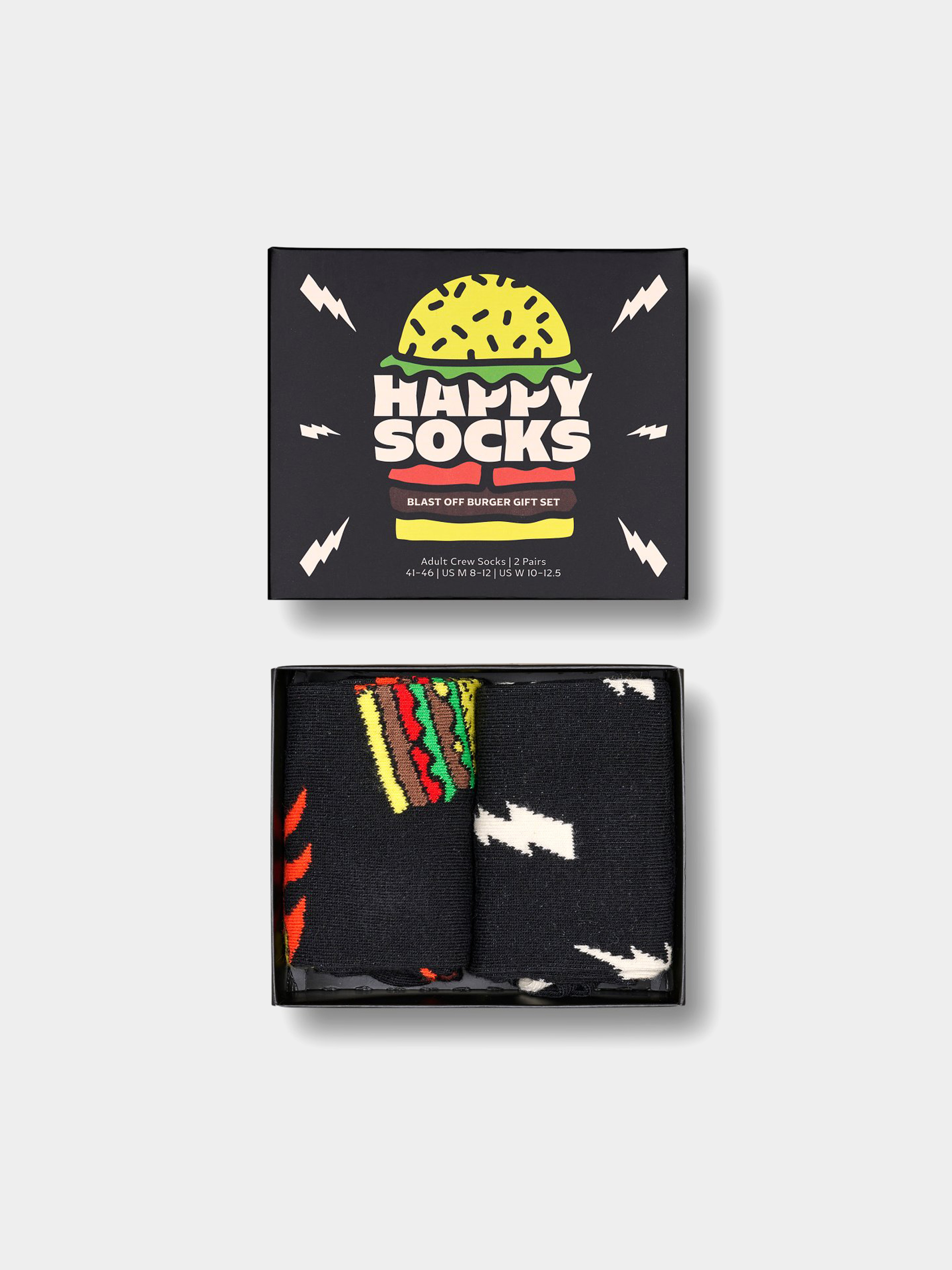Skarpetki Happy Socks 2-Pack Blast Off Burger (black)