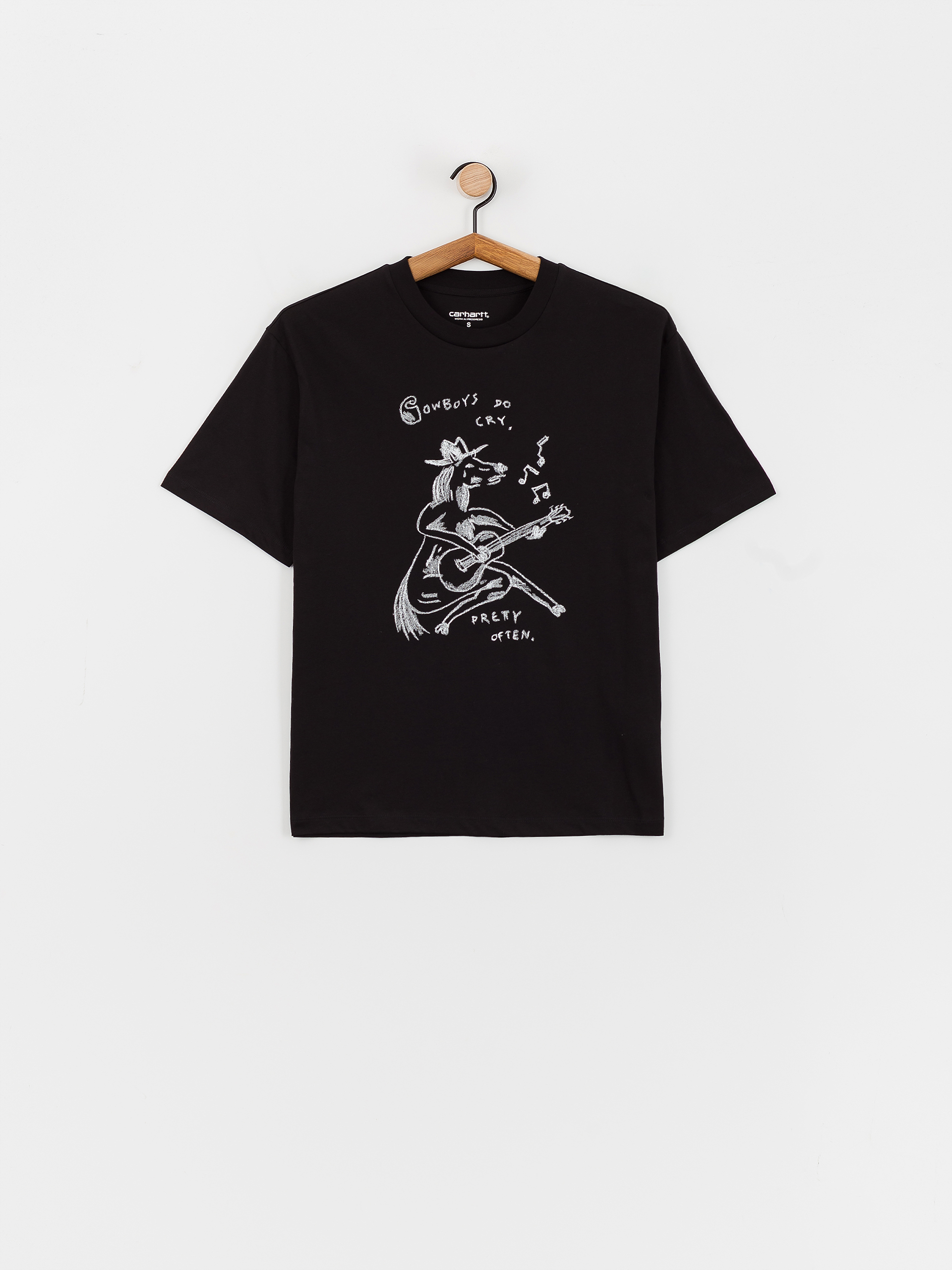 T-shirt Carhartt WIP Pepe Sad Cowboy Wmn (black/white)