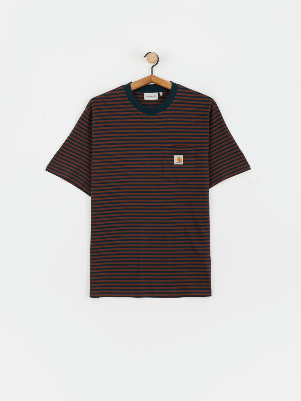 T-shirt Carhartt WIP Verner Pocket (verner stripe/duck blue/offroad)