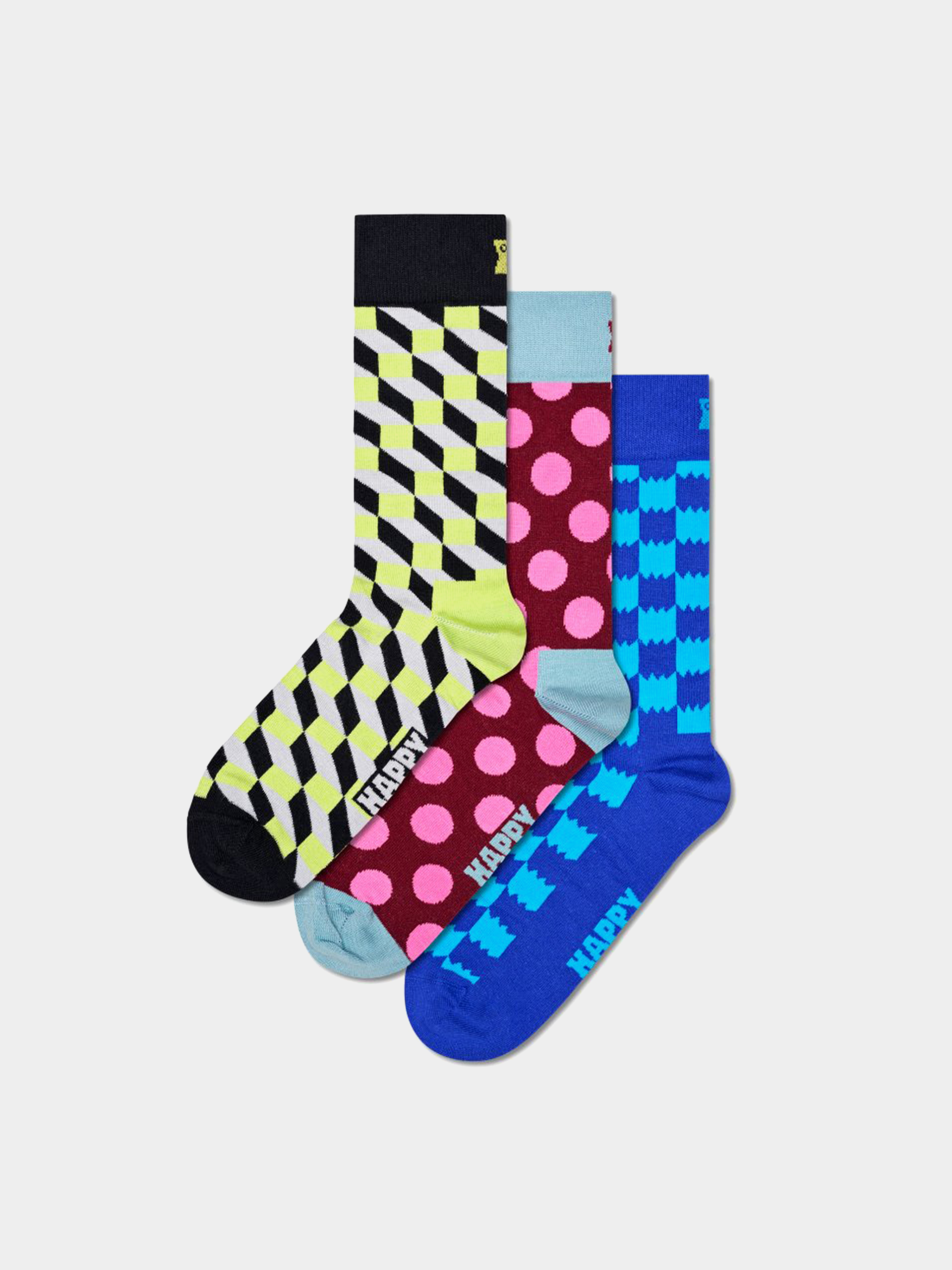 Skarpetki Happy Socks 3-Pack Multicolor (navy)