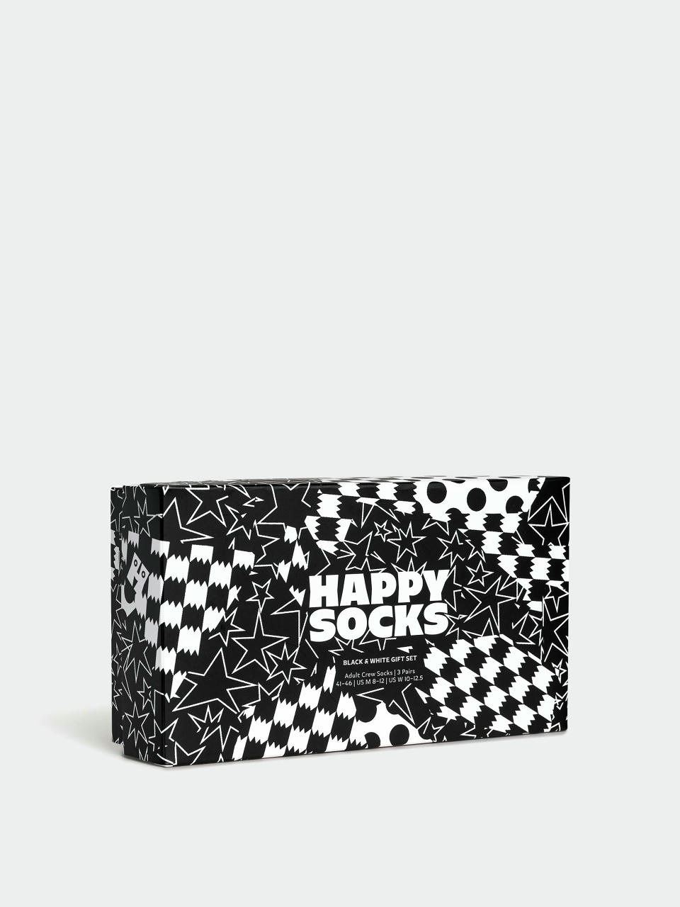 Skarpetki Happy Socks 3-Pack Black And White (black)