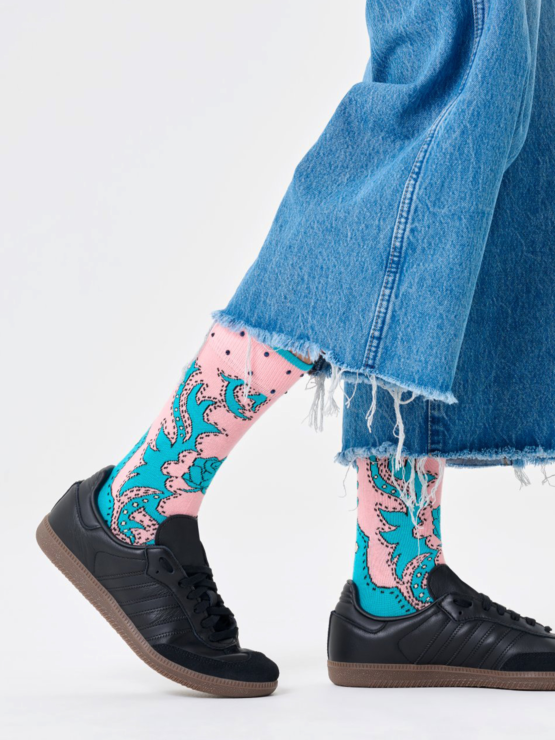 Skarpetki Happy Socks Wrangler Freehand (turquoise)