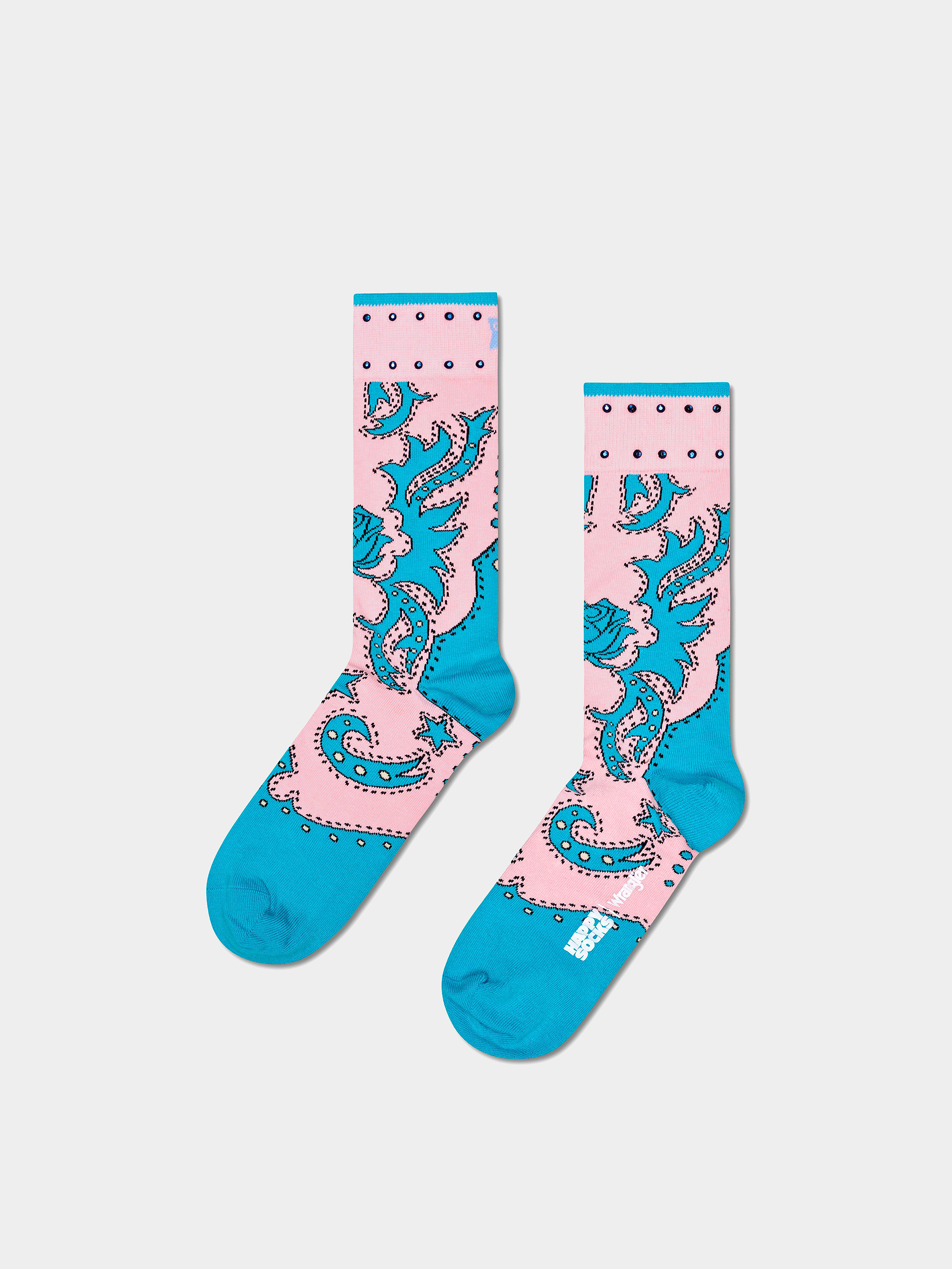 Skarpetki Happy Socks Wrangler Freehand (turquoise)