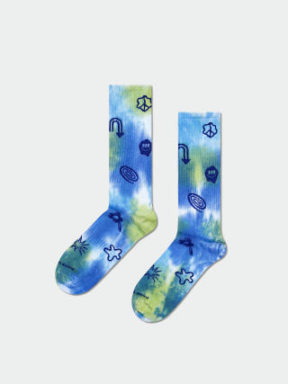 Skarpetki Happy Socks Hyper Tie-Dye Sneaker (blue)