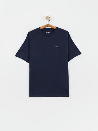 T-shirt Carhartt WIP Script Embroidery (air force blue/white)