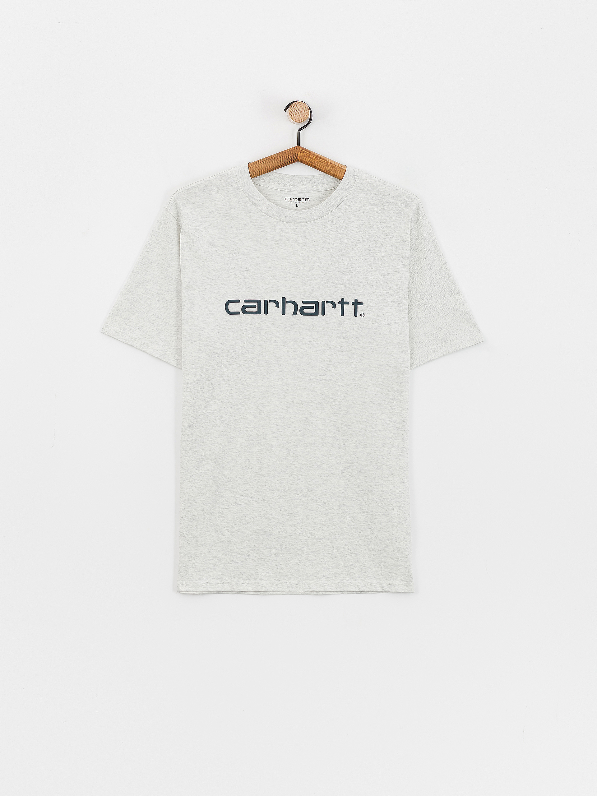 T-shirt Carhartt WIP Script (ash heather/duck blue)