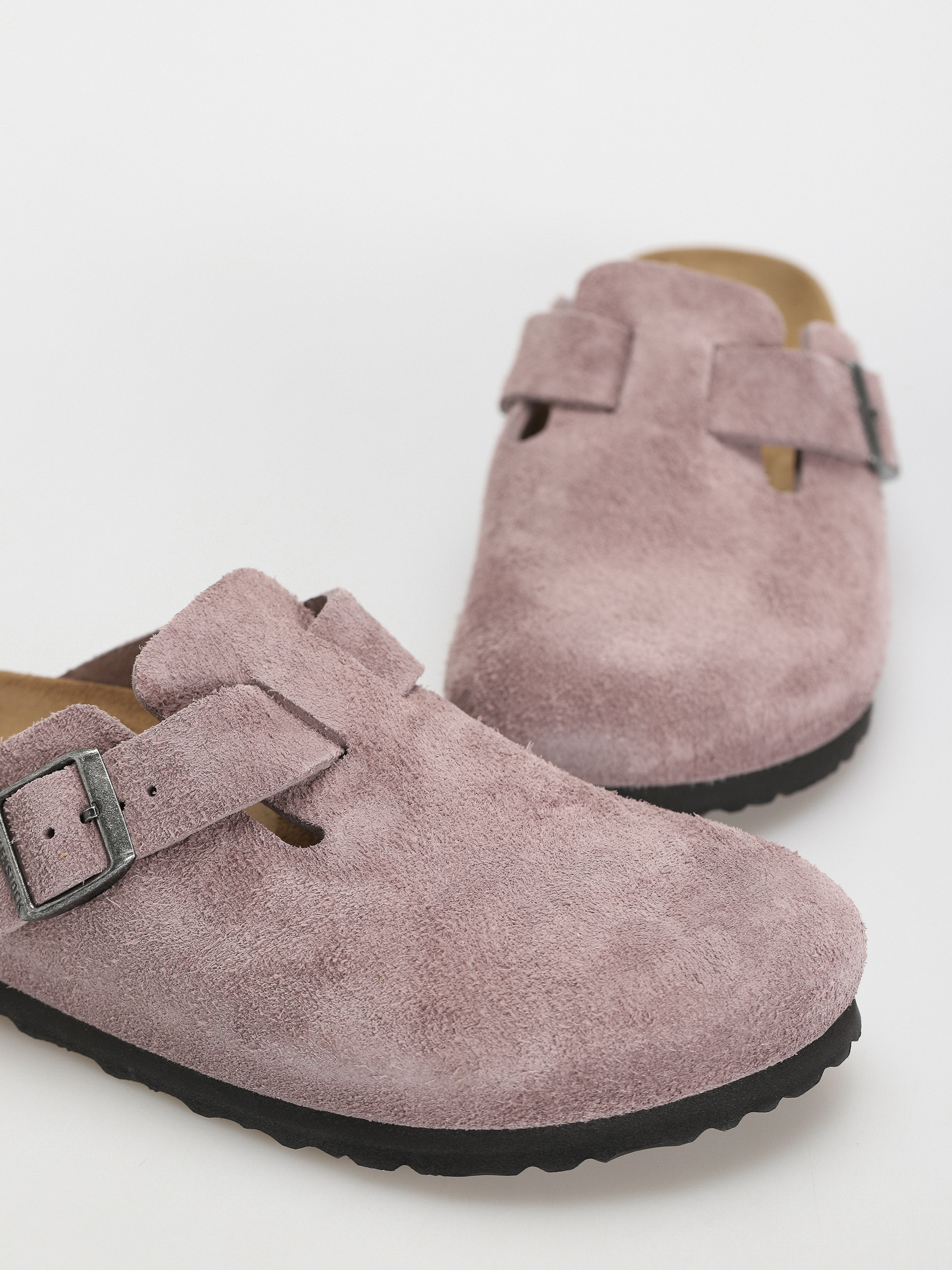Klapki Birkenstock Boston Suede Narrow (faded purple)