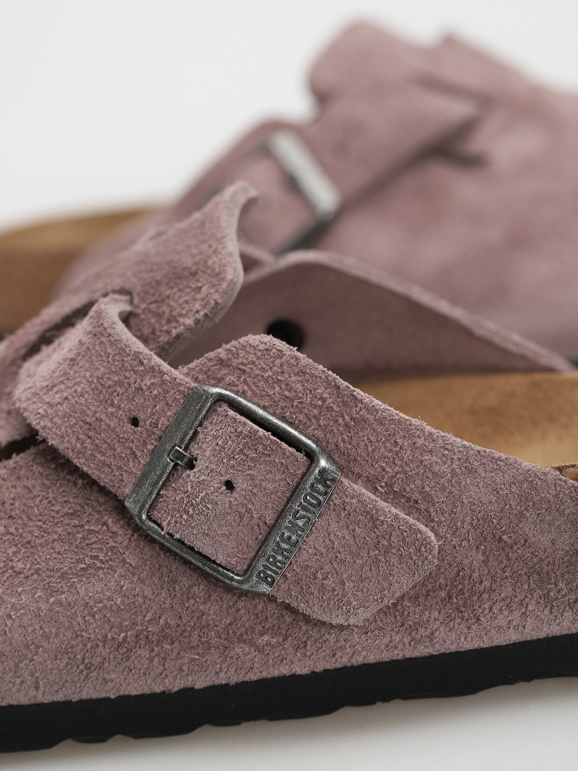 Klapki Birkenstock Boston Suede Narrow (faded purple)