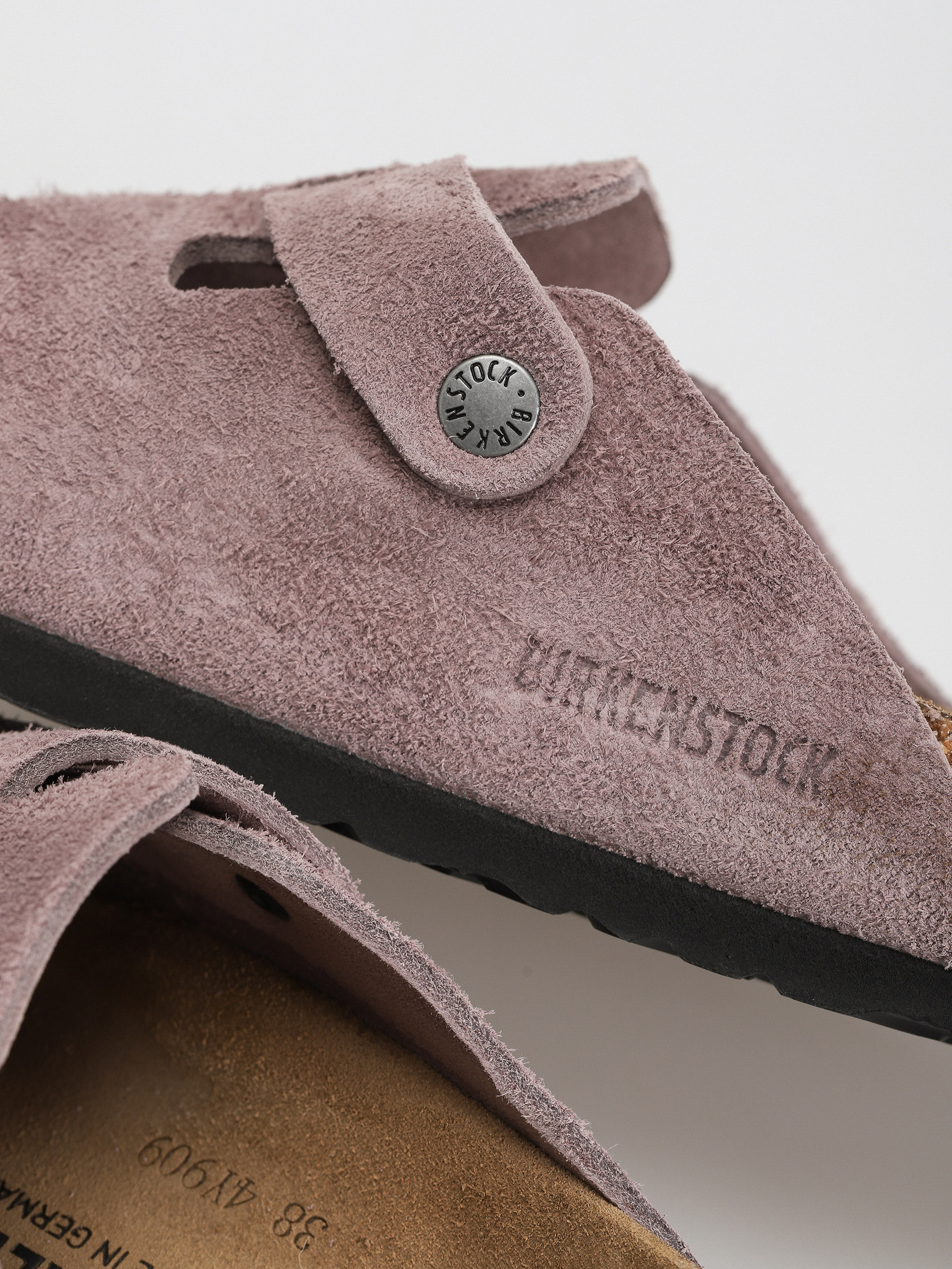 Klapki Birkenstock Boston Suede Narrow (faded purple)