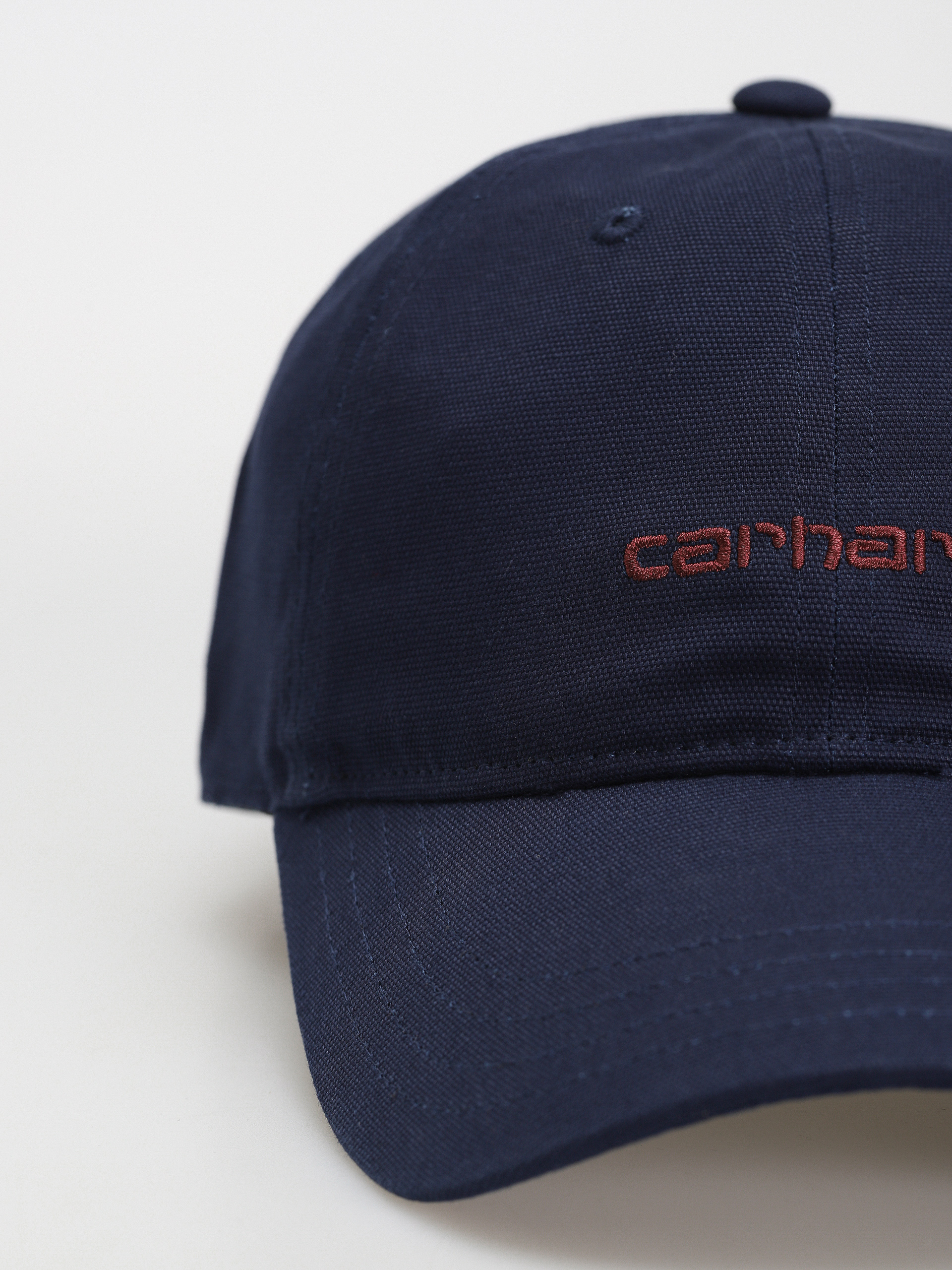 Czapka z daszkiem Carhartt WIP Canvas Script (air force blue/malbec)
