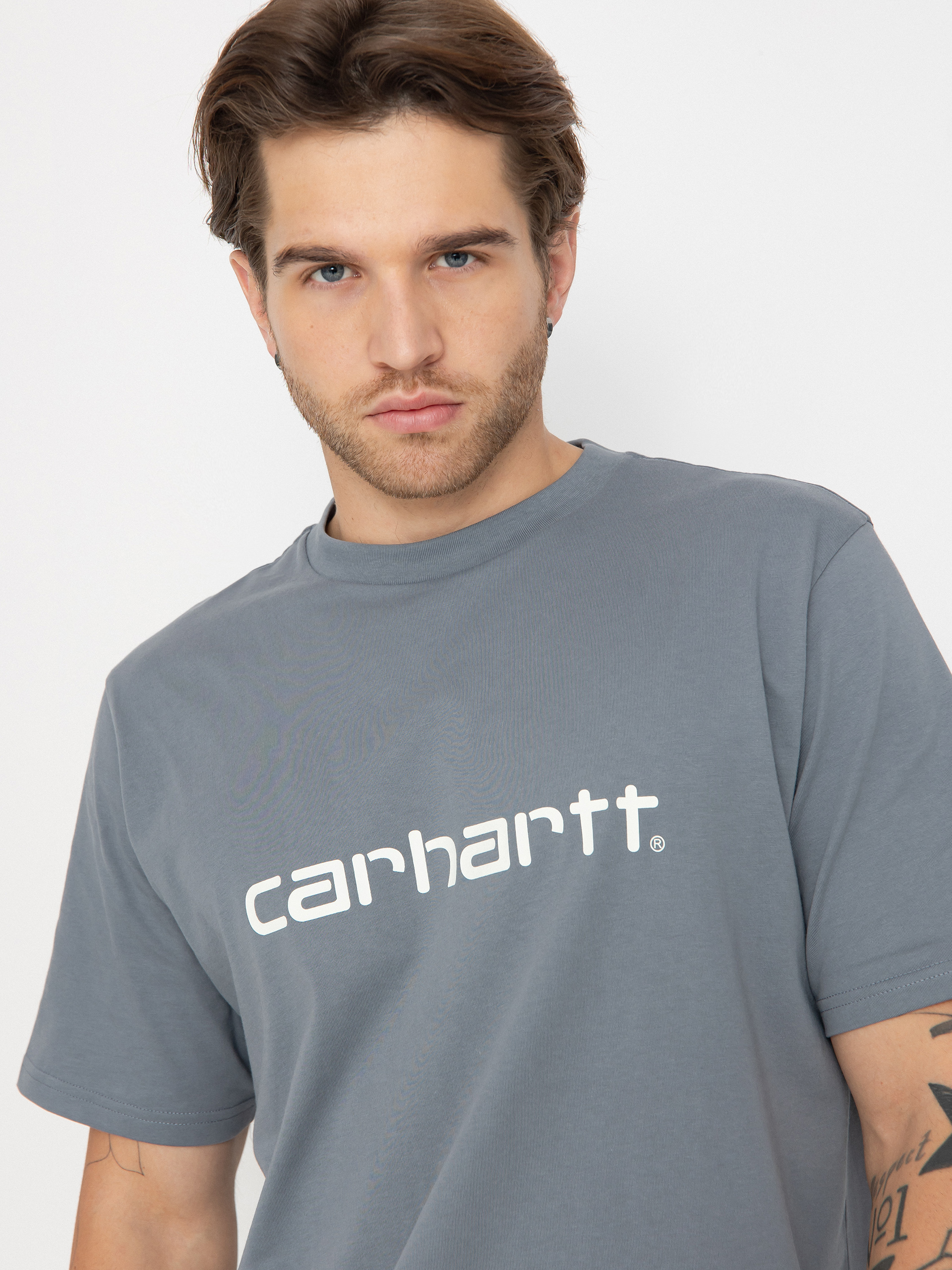 T-shirt Carhartt WIP Script (dove grey/wax)