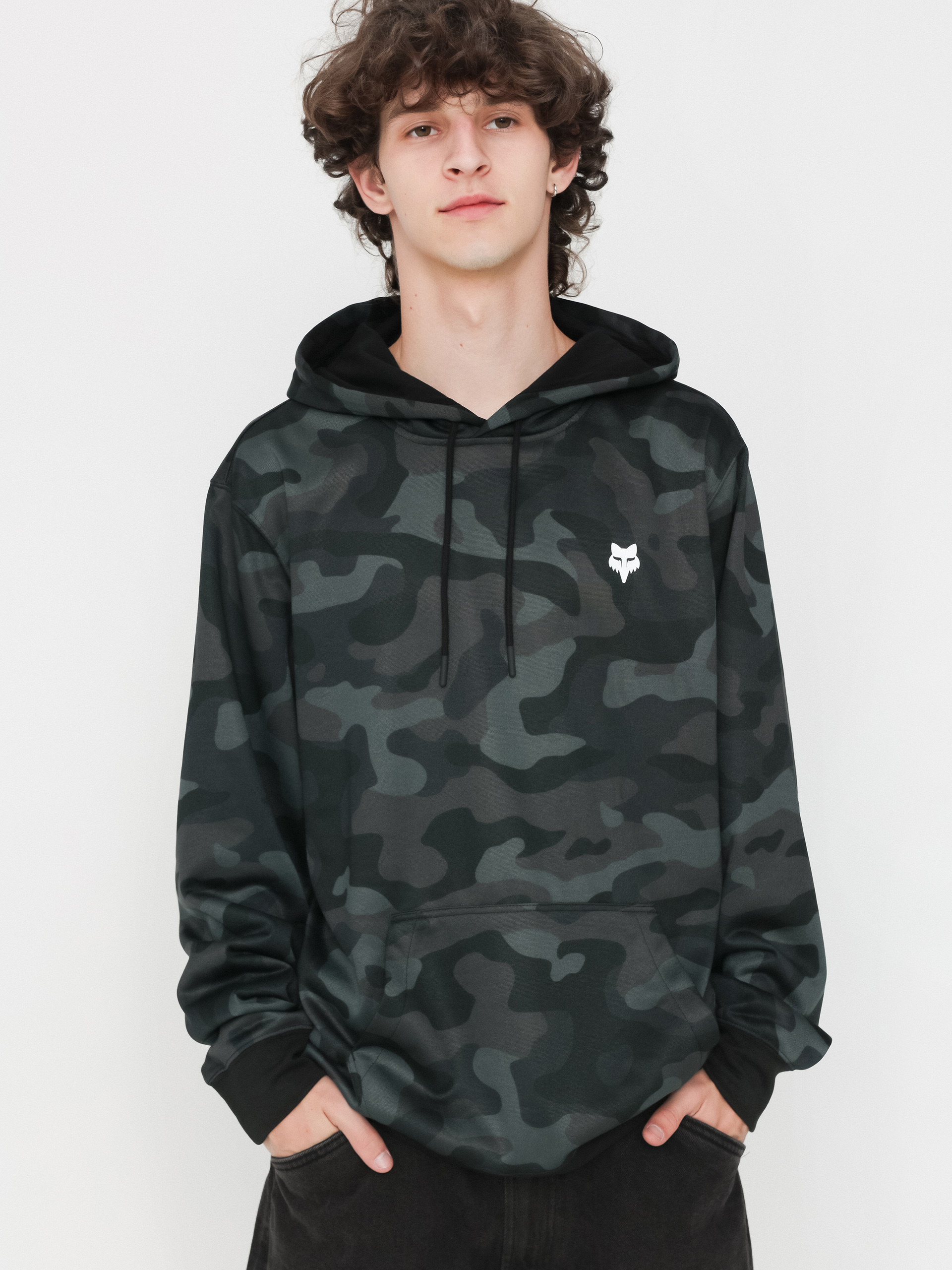 Fox Racing Sweat à Capuche Legacy Foxhead en Polaire pour Homme, Taille S, Camouflage Noir : Fox Racing