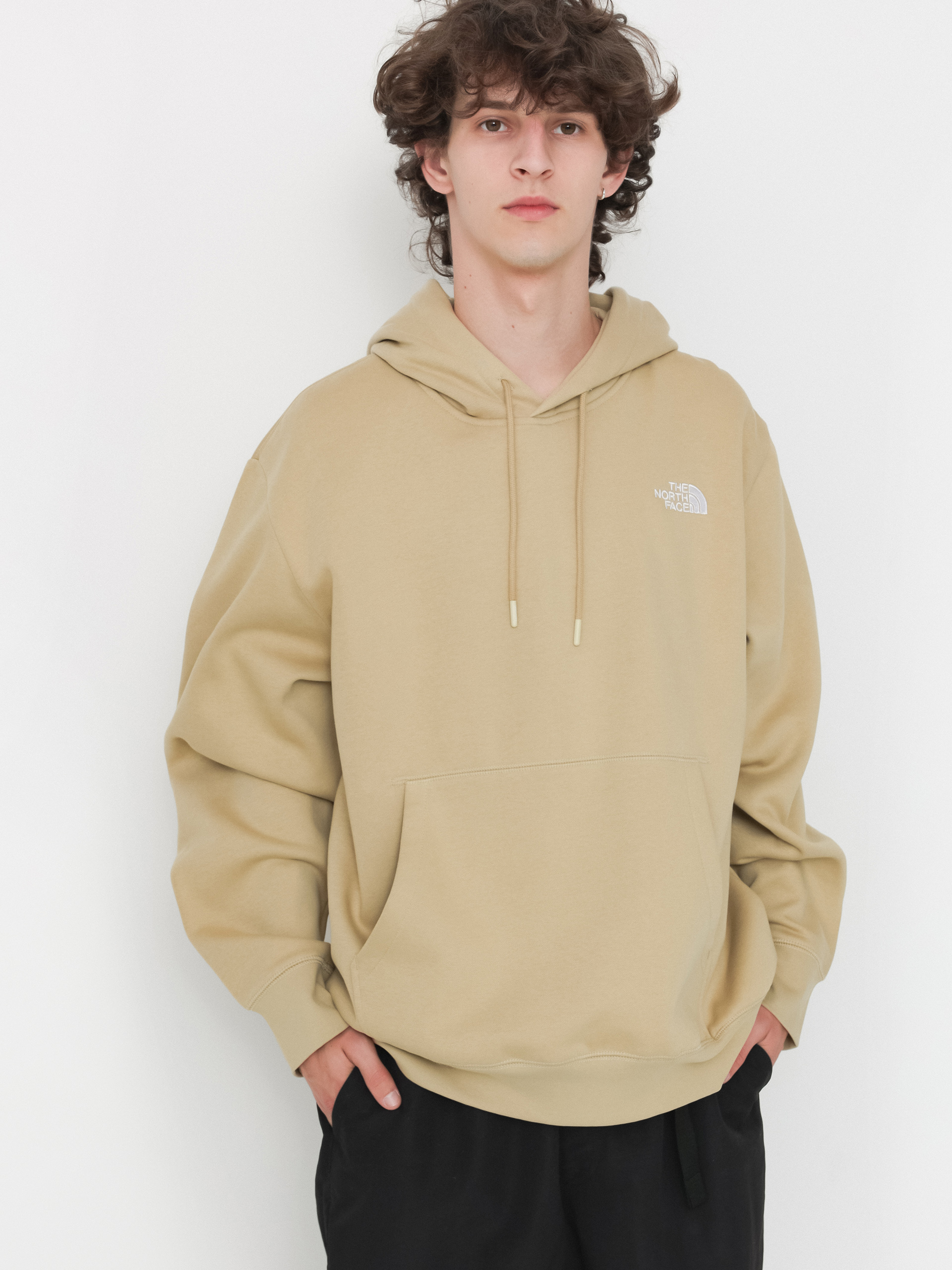 Bluza z kapturem The North Face Essential Relaxed HD (khaki stone)