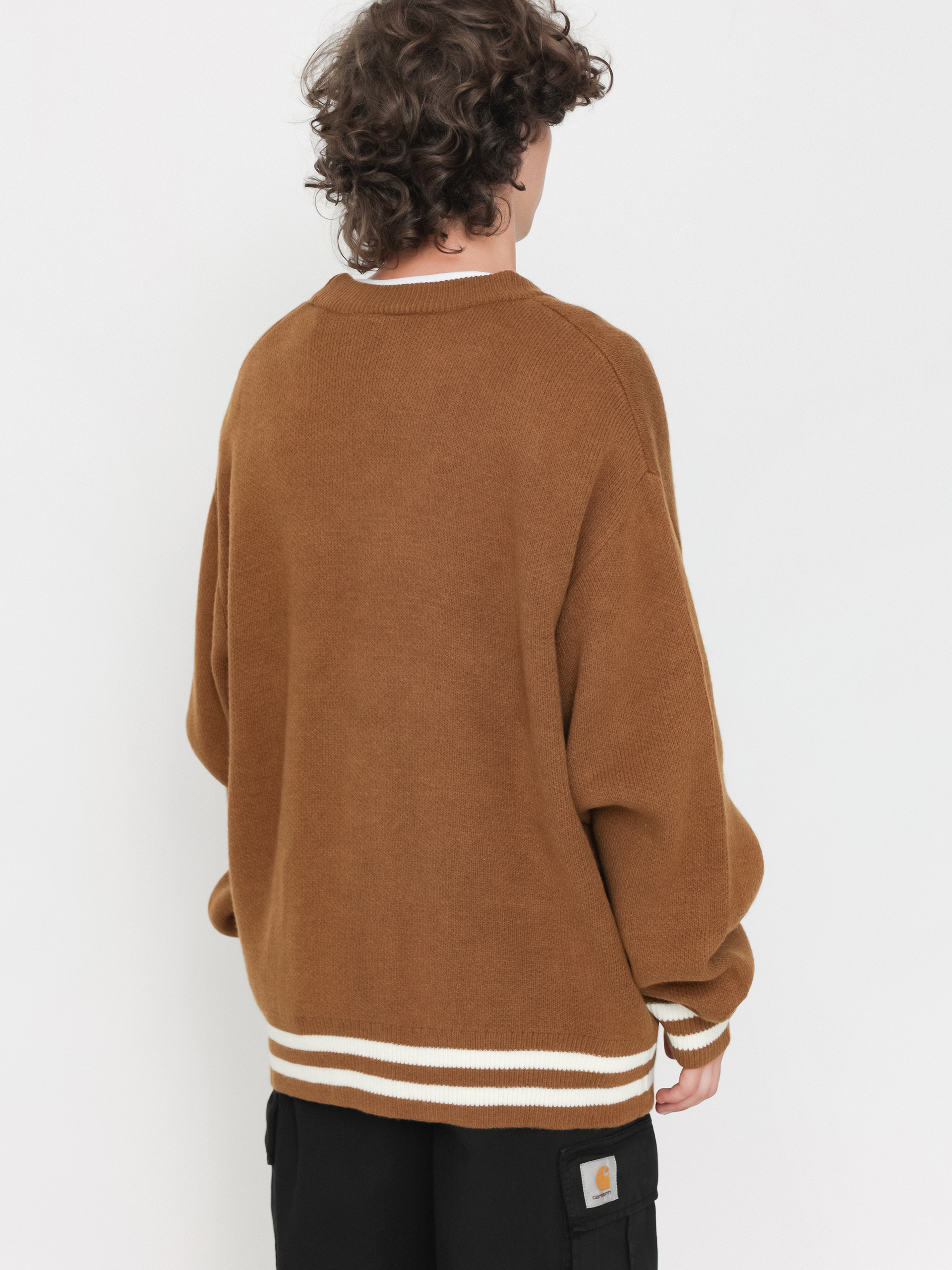 Sweter Carhartt WIP Brown Ducks Cardigan (hamilton brown/wax)