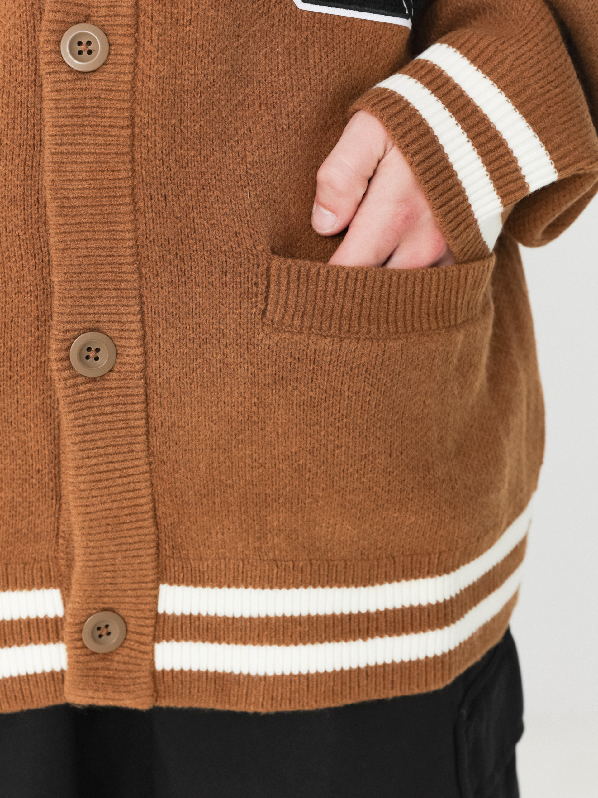 Sweter Carhartt WIP Brown Ducks Cardigan (hamilton brown/wax)