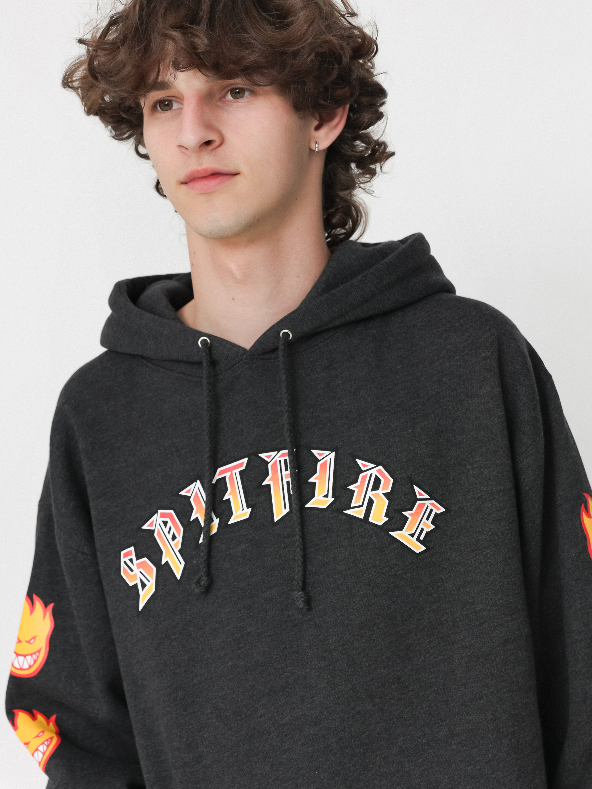 Bluza z kapturem Spitfire Ol E Big Head HD (charcoal)