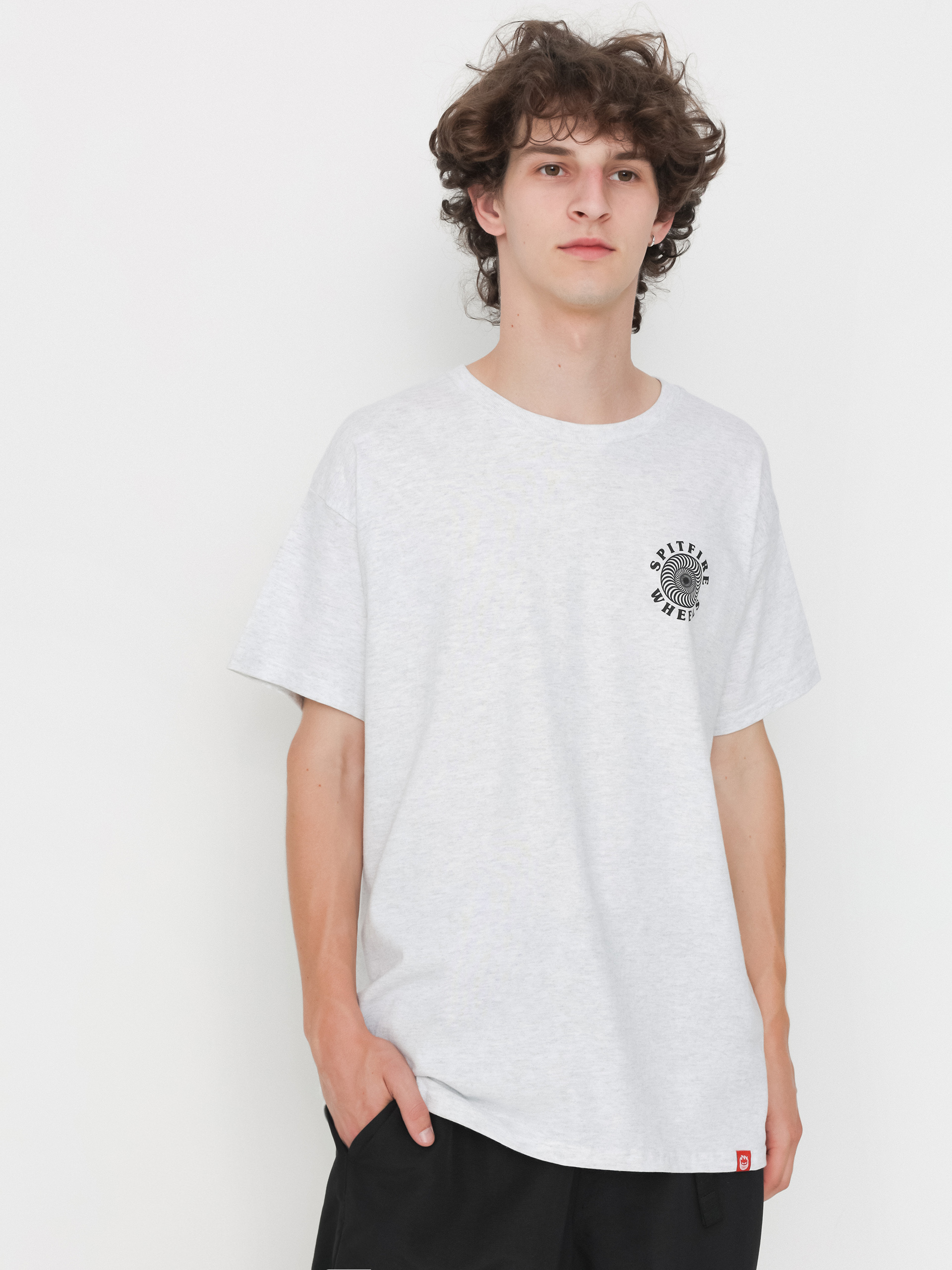 T-shirt Spitfire Og Classic Fill (ash heather/black/red)