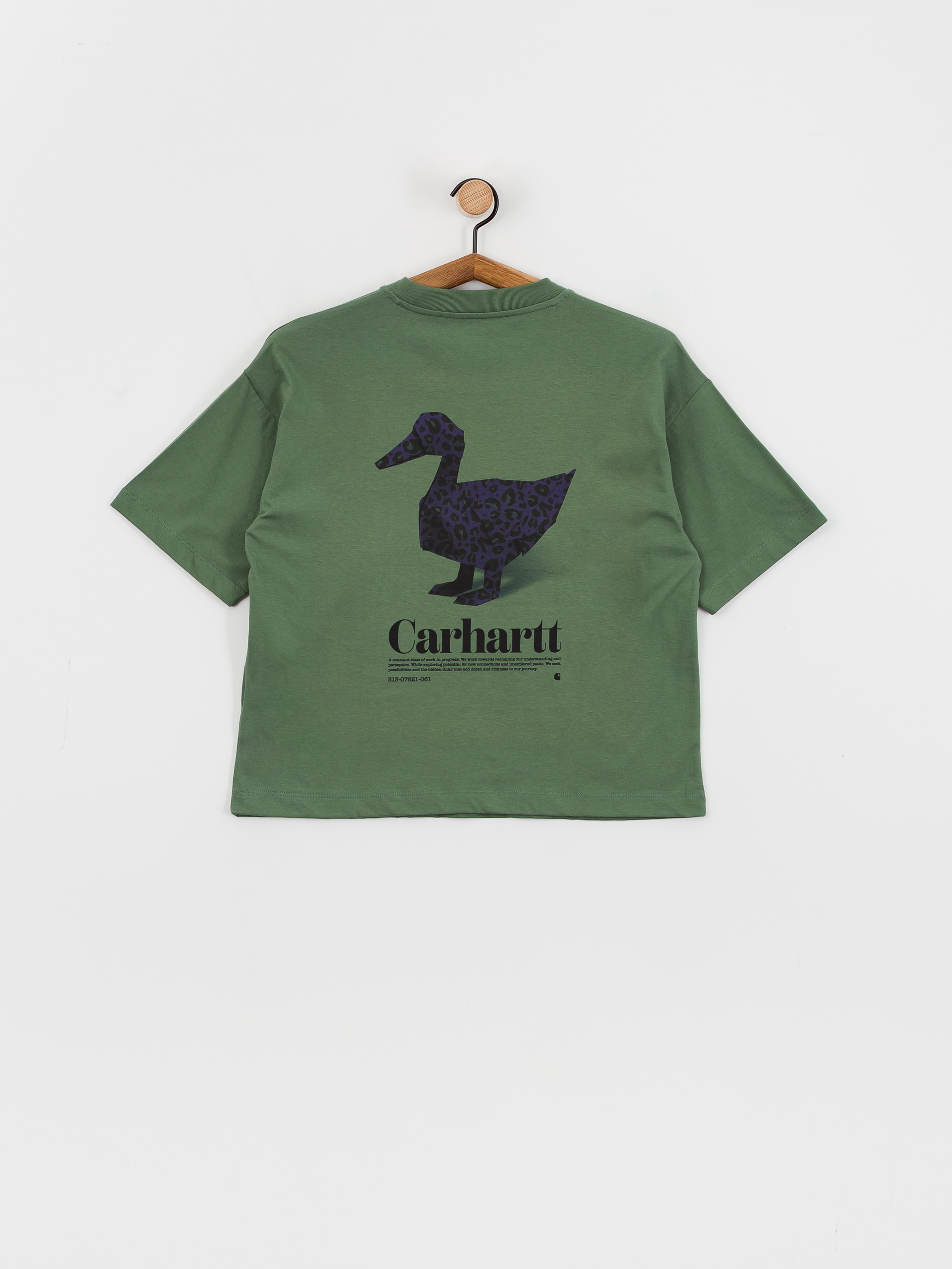 T-shirt Carhartt WIP Fold Leo Wmn zielony (duck green)