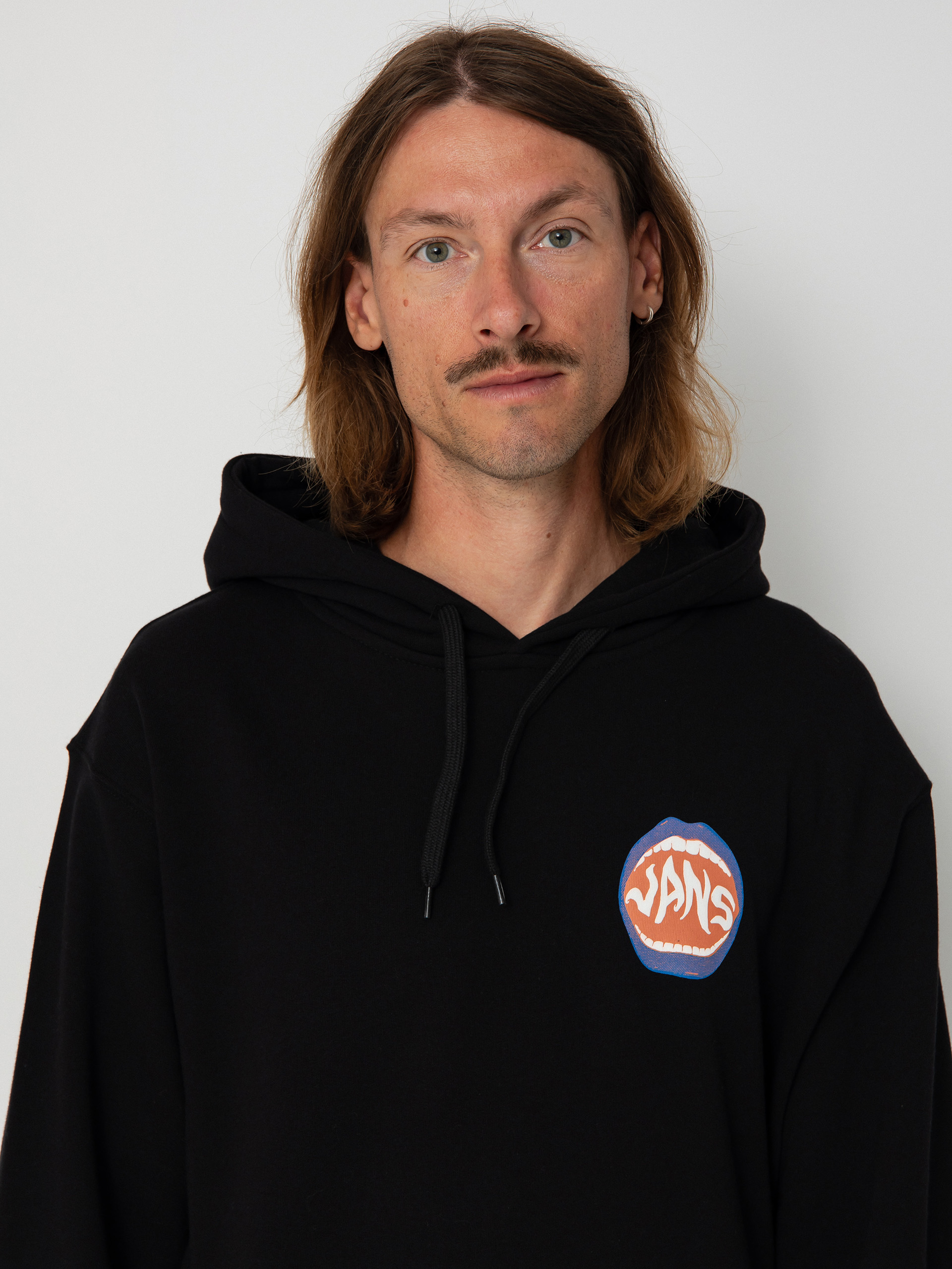 Bluza z kapturem Vans OG Open Mouth Loose HD (black)