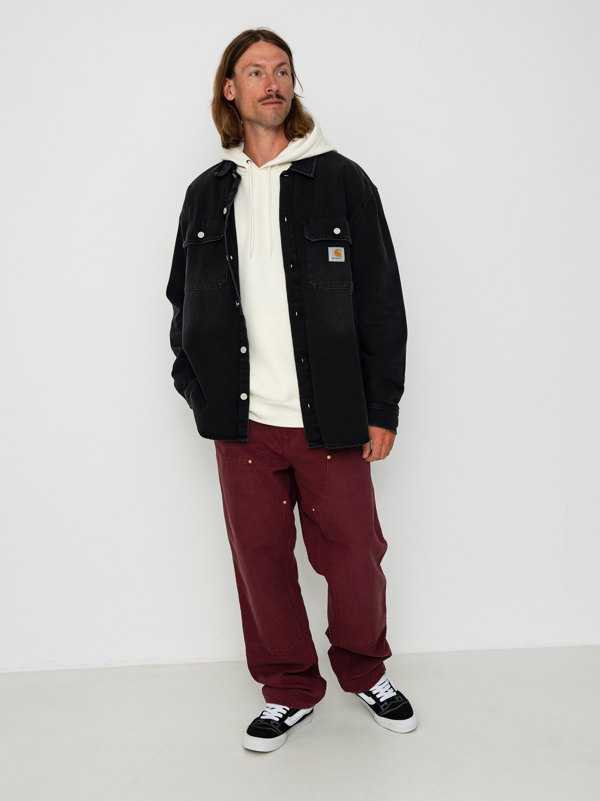 Carhartt ブラック フルジップ ジャンパー Kurtka Carhartt WIP Harvey - czarny (black)