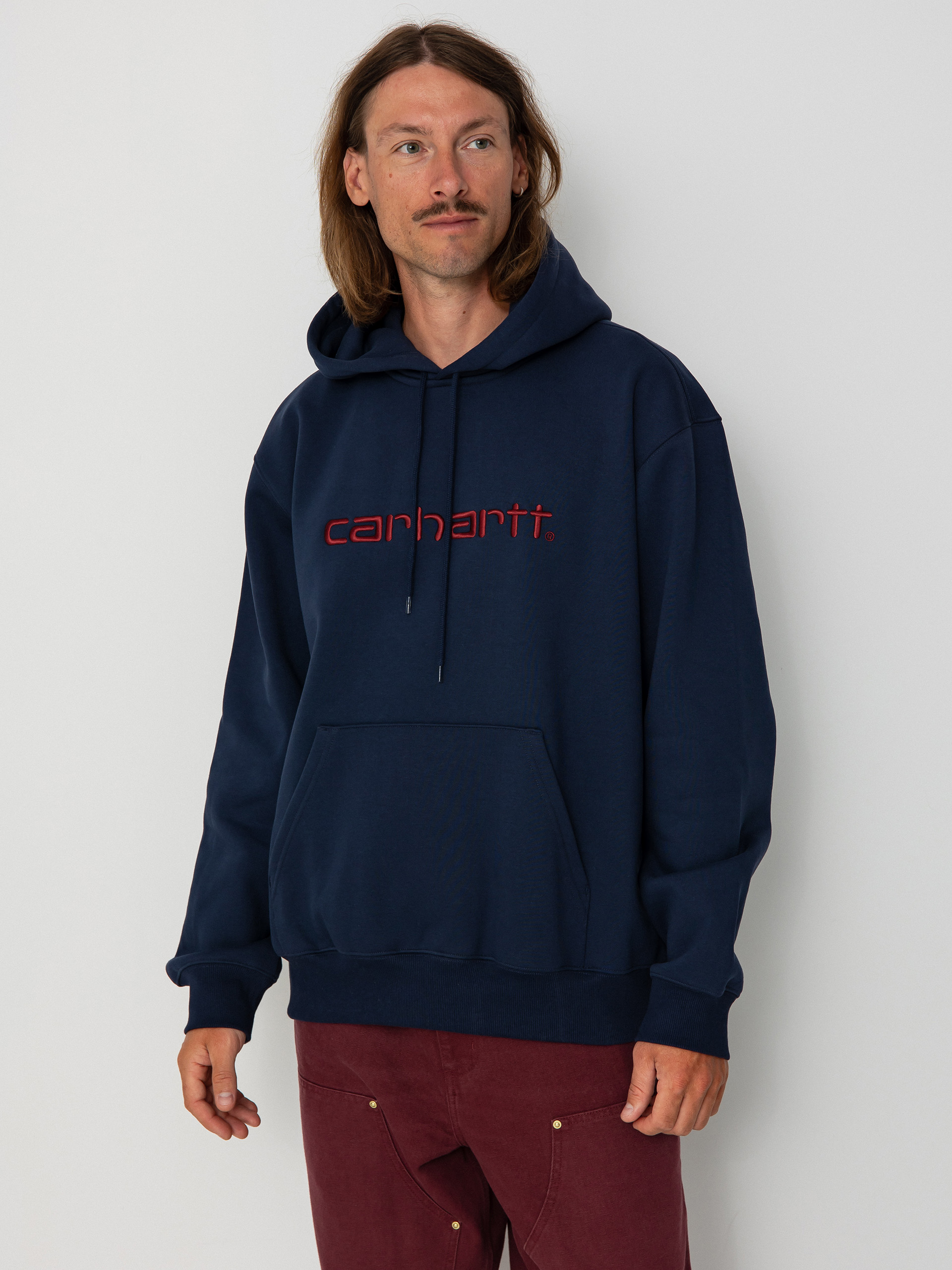 Bluza z kapturem Carhartt WIP Carhartt HD (air force blue/malbec)