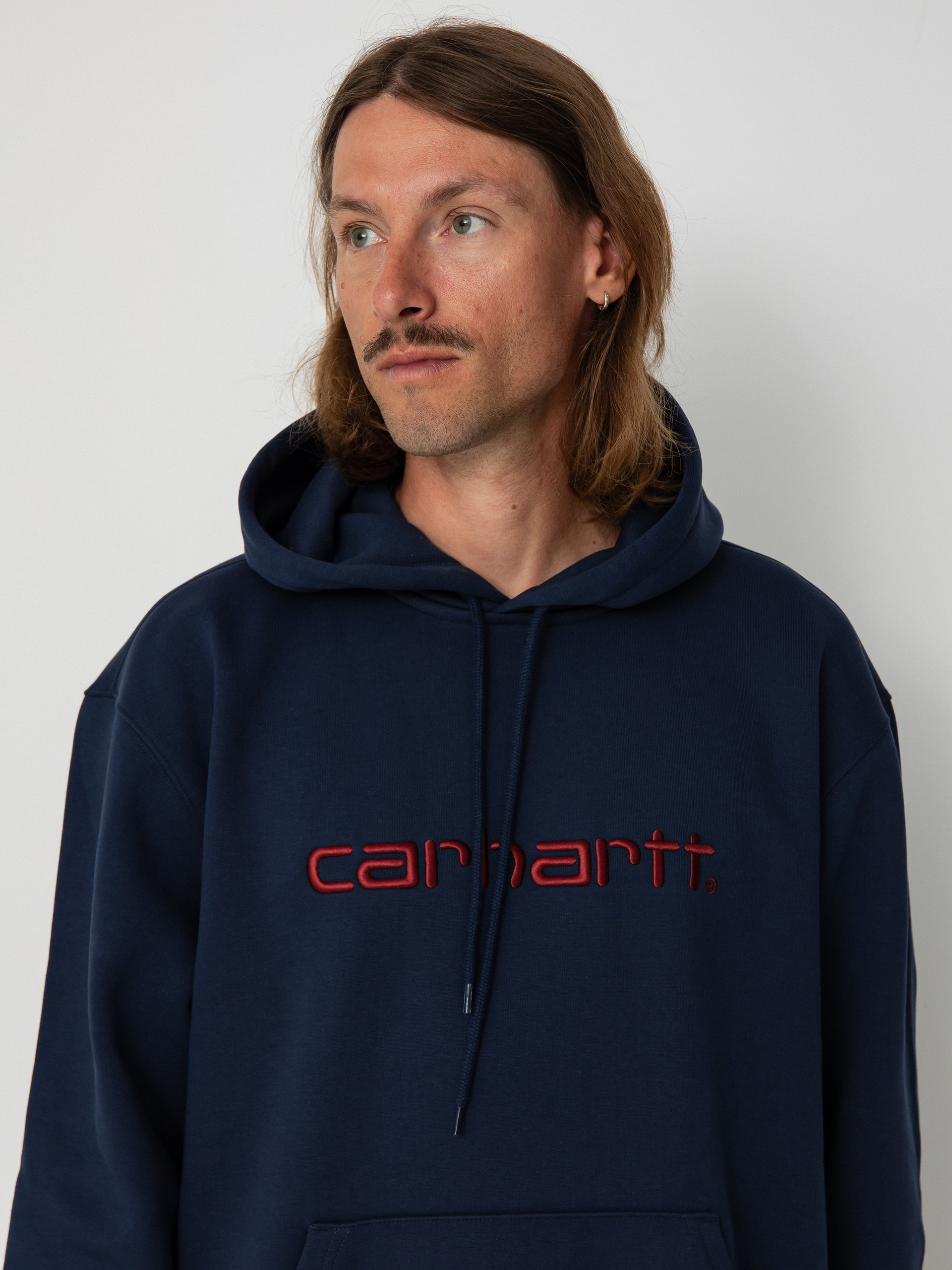 Bluza z kapturem Carhartt WIP Carhartt HD (air force blue/malbec)