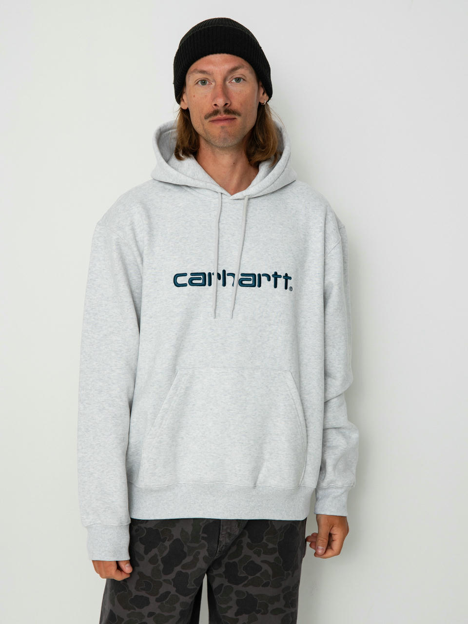 Bluza z kapturem Carhartt WIP Carhartt HD (ash heather/duck blue)