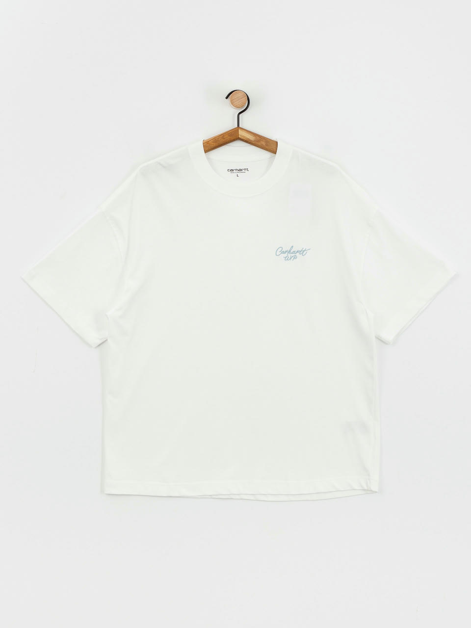 T-shirt Carhartt WIP Signature Script (white/dusty ice)