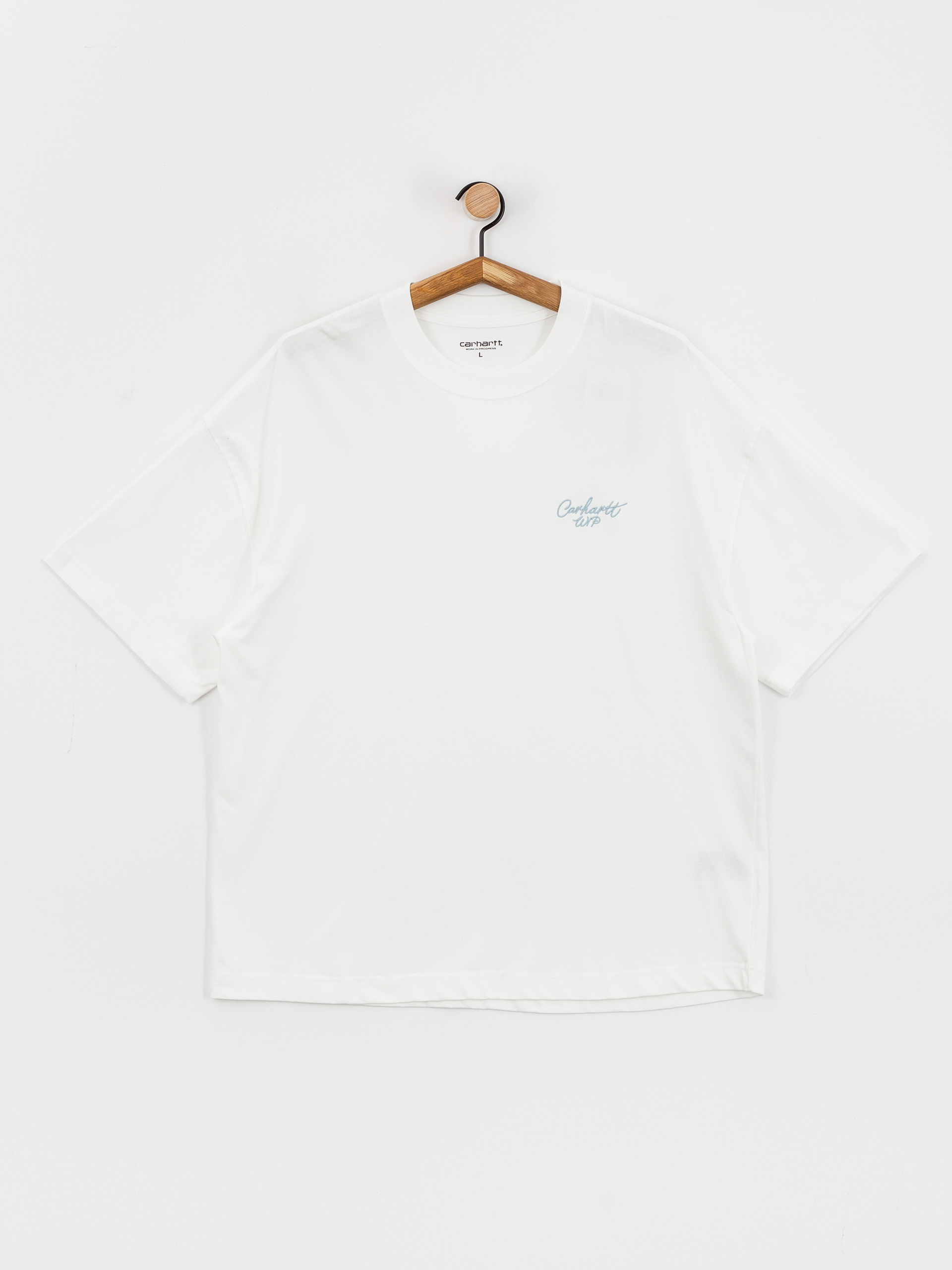 T-shirt Carhartt WIP Signature Script (white/dusty ice)