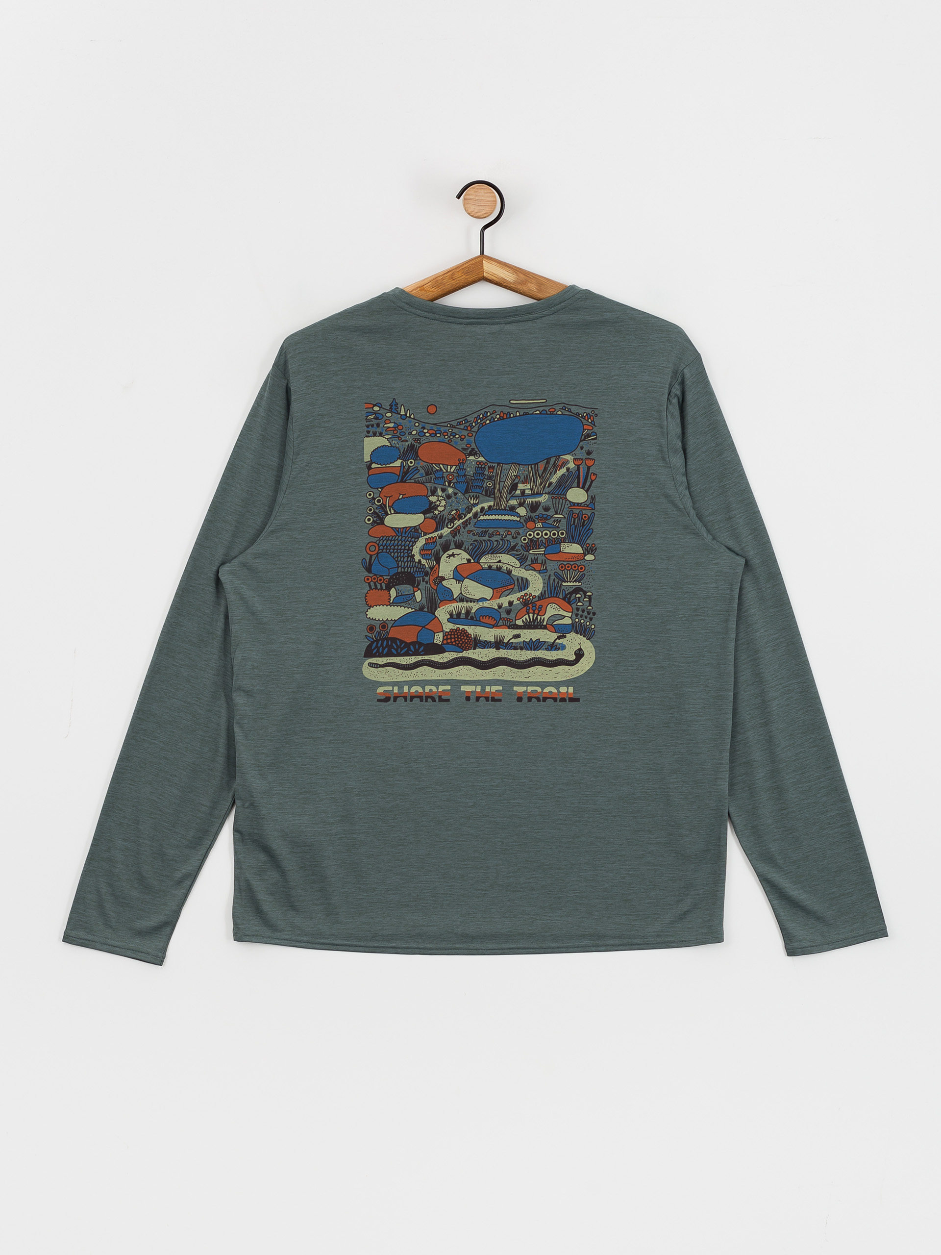 Longsleeve Patagonia Cap Cool Daily Graphic Lands - zielony