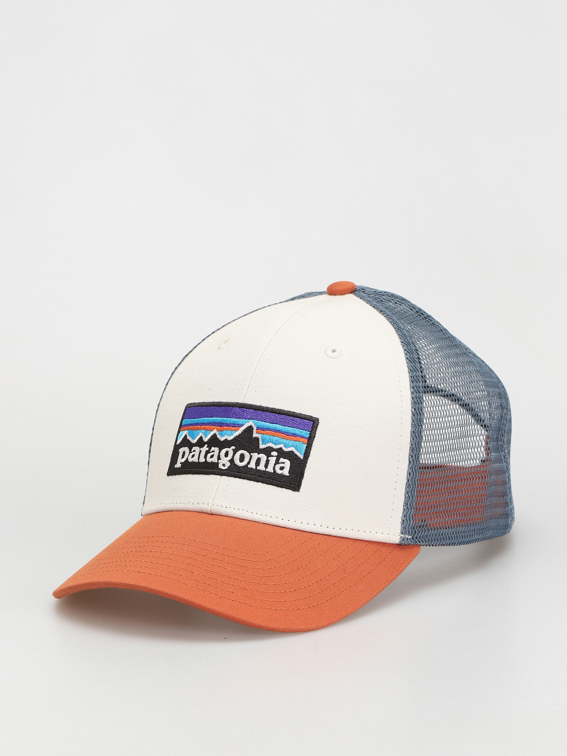 Czapka z daszkiem Patagonia P 6 Logo LoPro Trucker (white w/redtail rust)