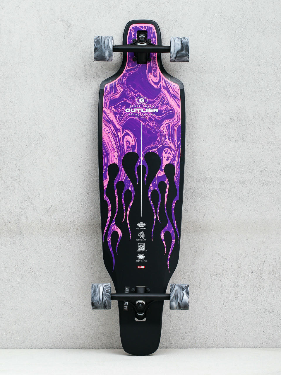 Longboard Globe Outlier (purple flames)