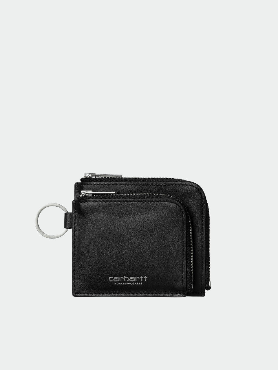 Portfel Carhartt WIP Double Vegas Zip (black/silver)