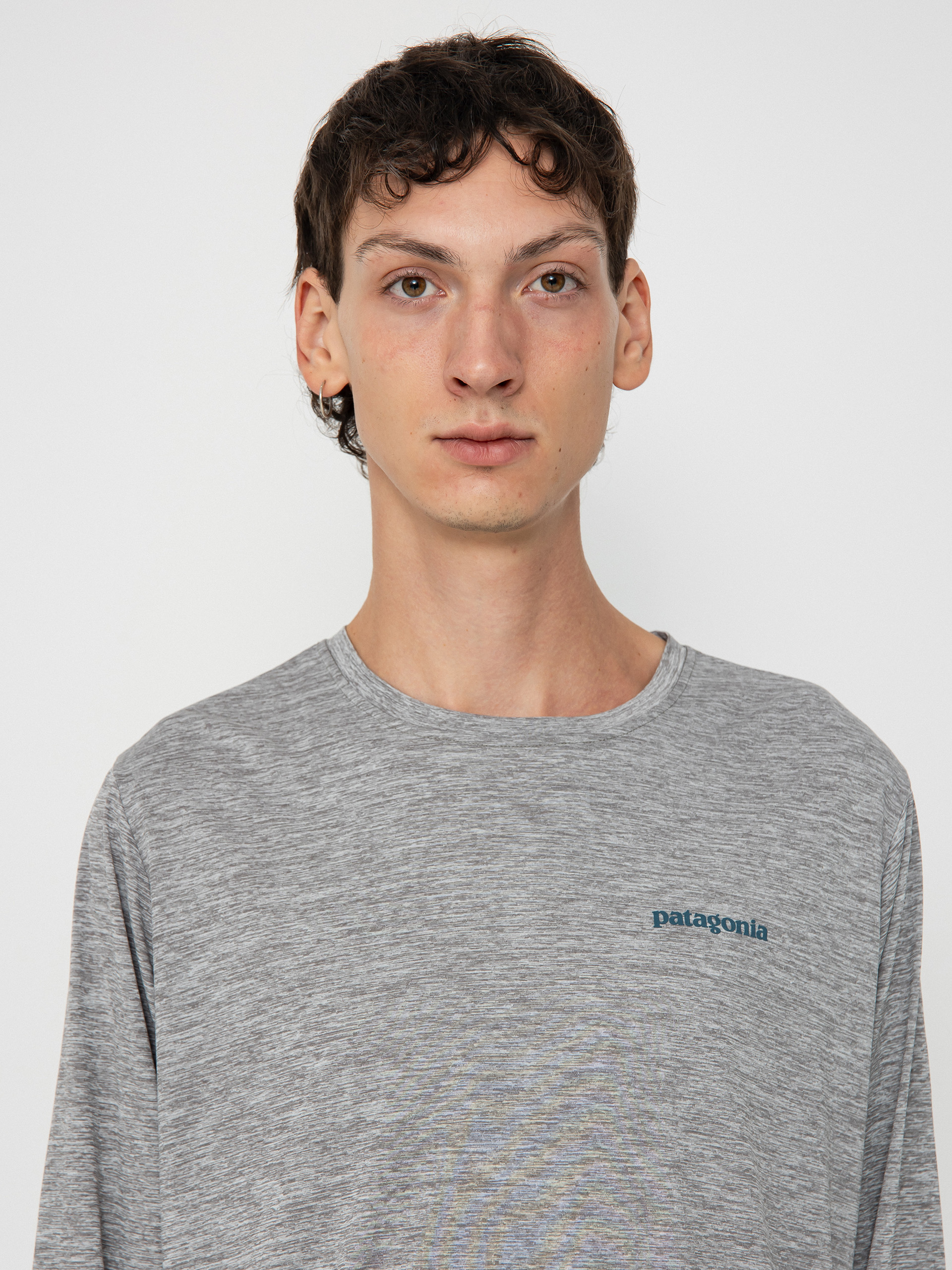 Longsleeve Patagonia Cap Cool Daily Graphic Waters (boardshort logo abalone blue feather grey)
