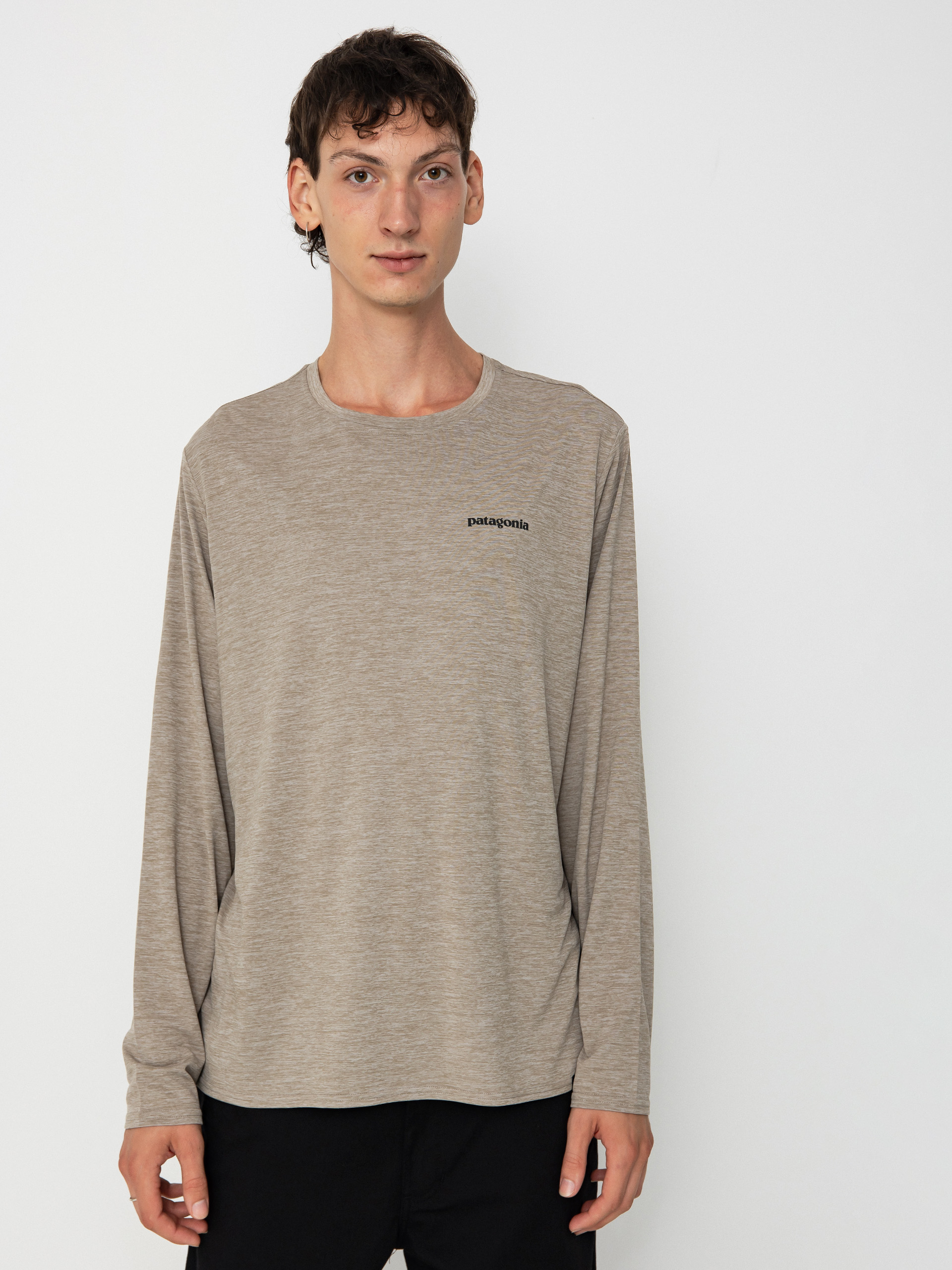 Longsleeve Patagonia Cap Cool Daily Graphic Waters (fitz roy trout seabird grey x dye)