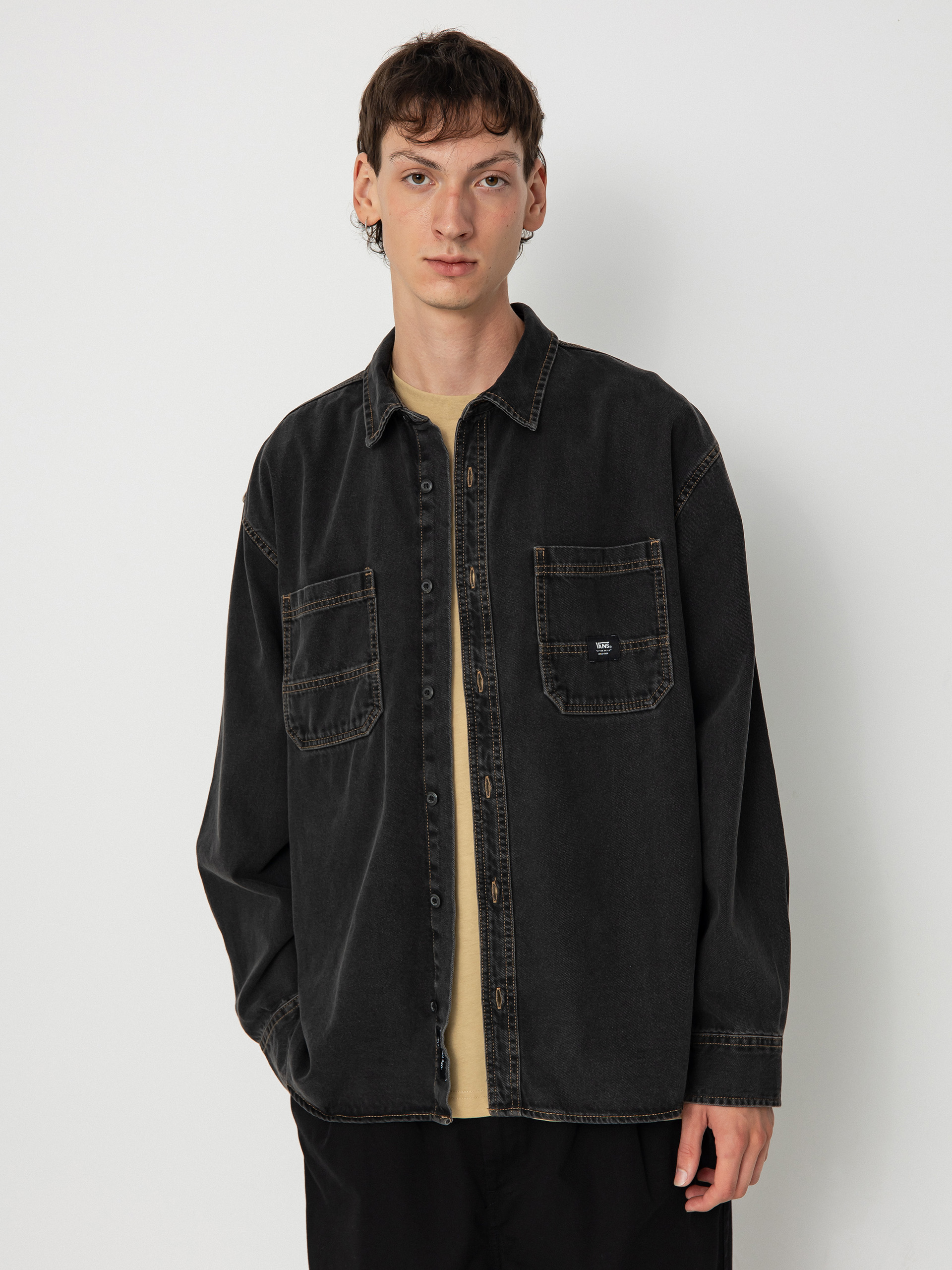 Koszula Vans Stevens Denim (pavement/washed black)