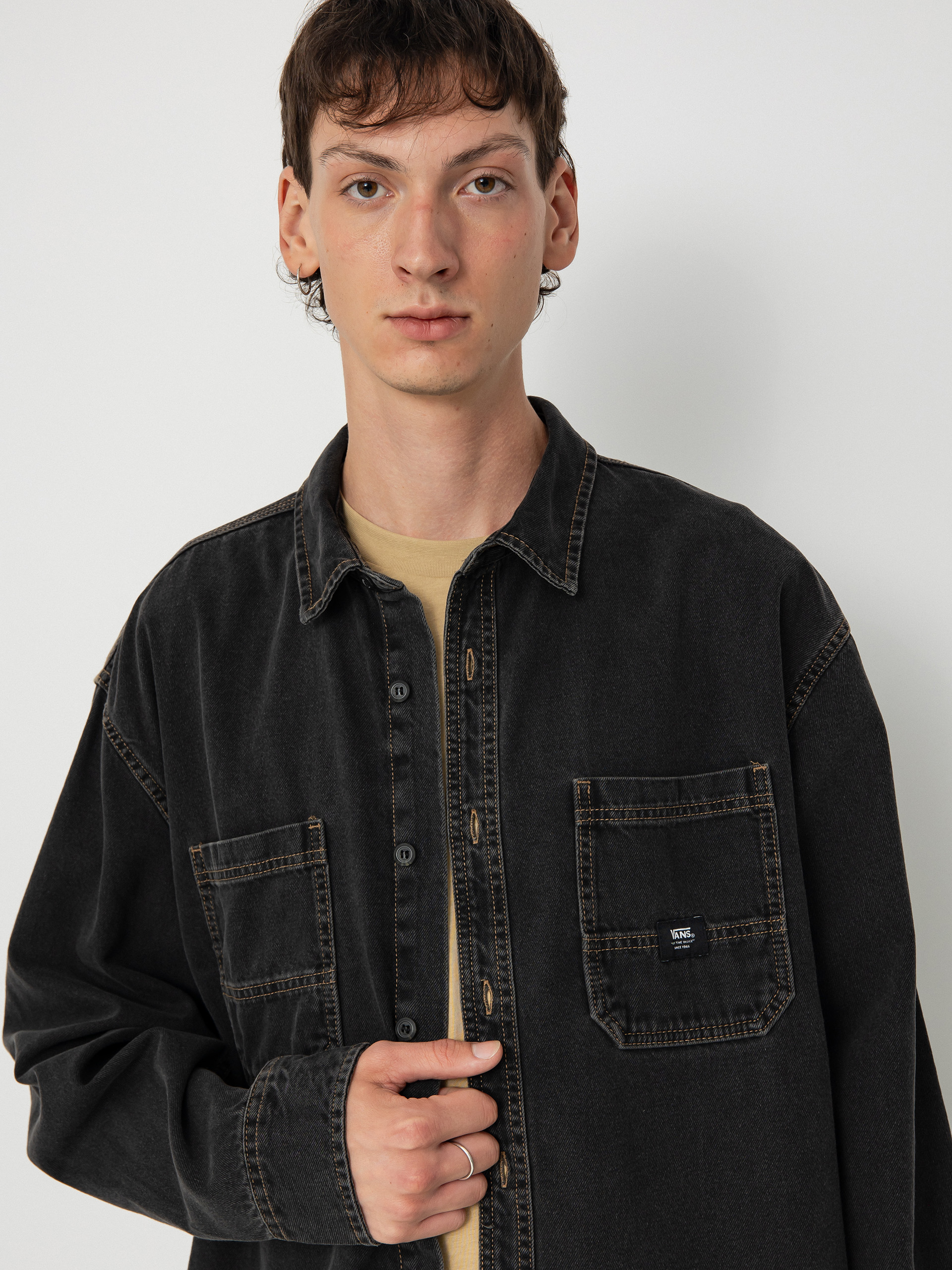 Koszula Vans Stevens Denim (pavement/washed black)