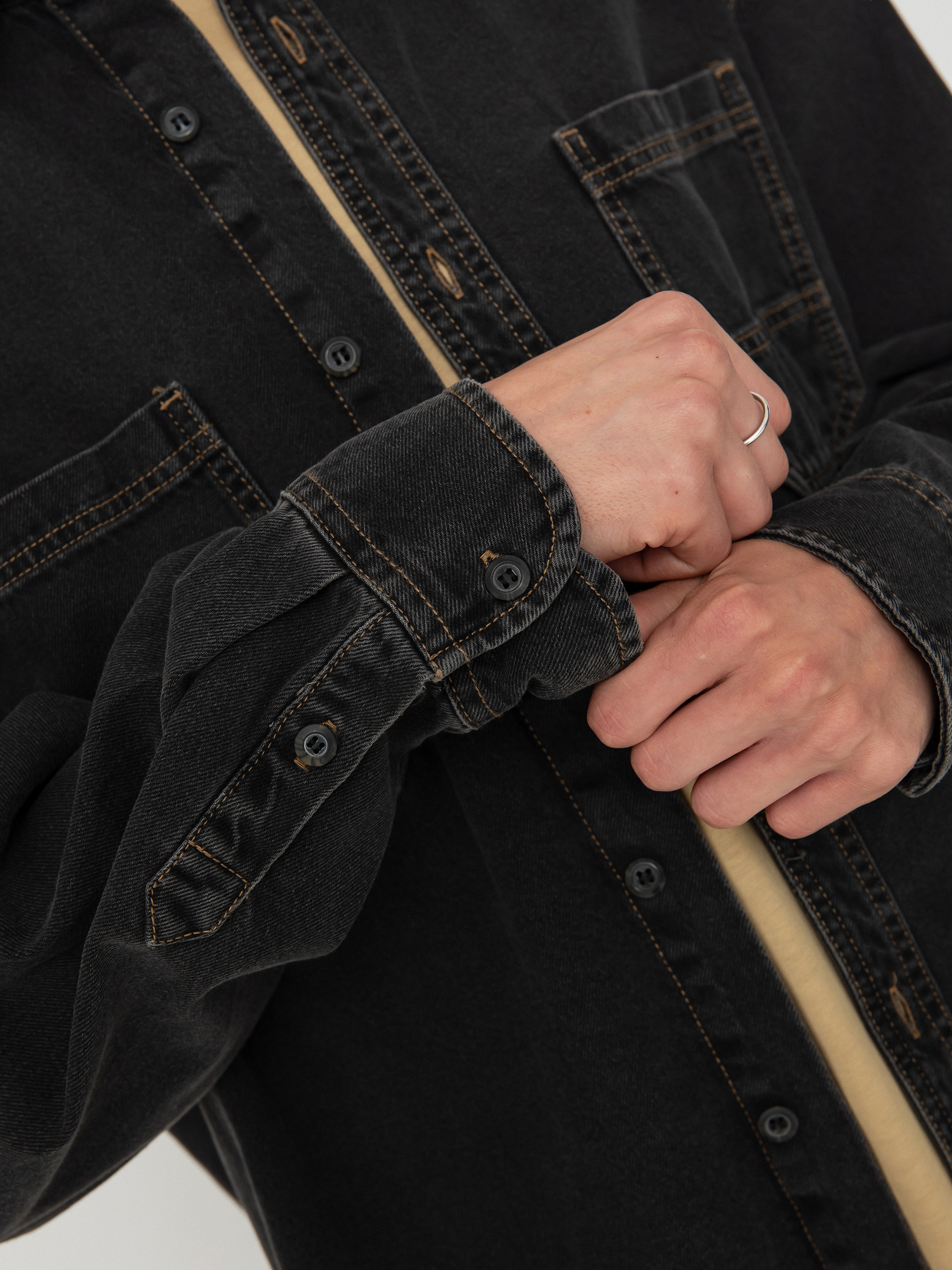 Koszula Vans Stevens Denim (pavement/washed black)