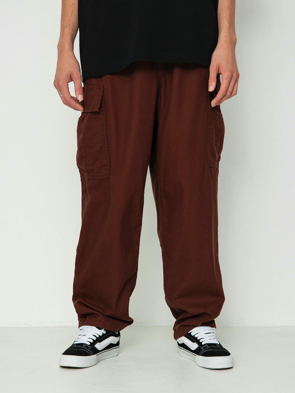 Spodnie Vans Range Cargo Baggy Tapered Elastic (bitter chocolate)